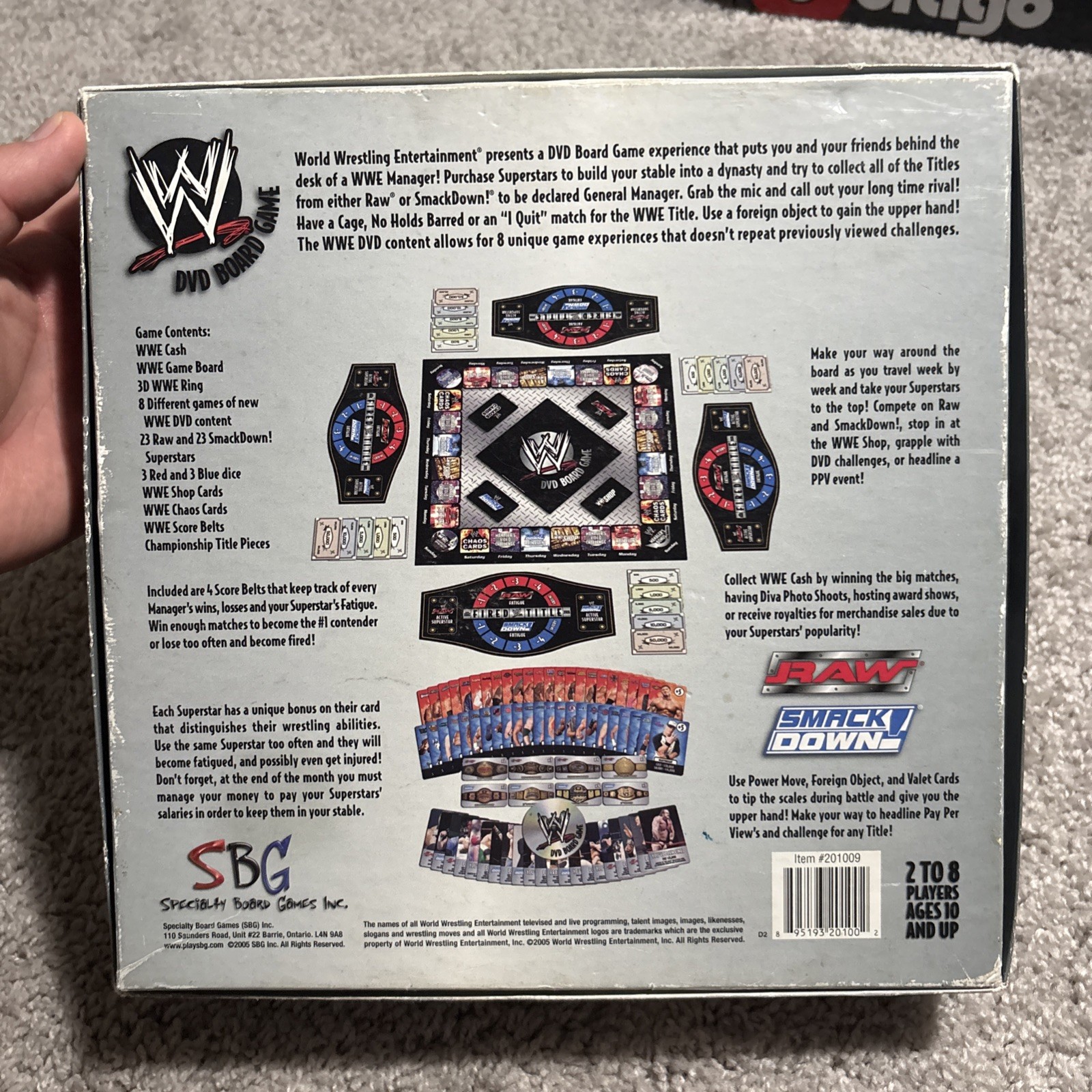 WWE Smack Down Raw DVD Board Game 2005 Complete WWE Wrestling Vintage