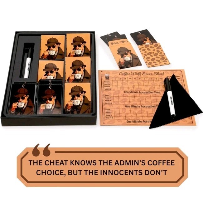 Coffee Bluff, Friends and Family game night companion, Card Games for Adults