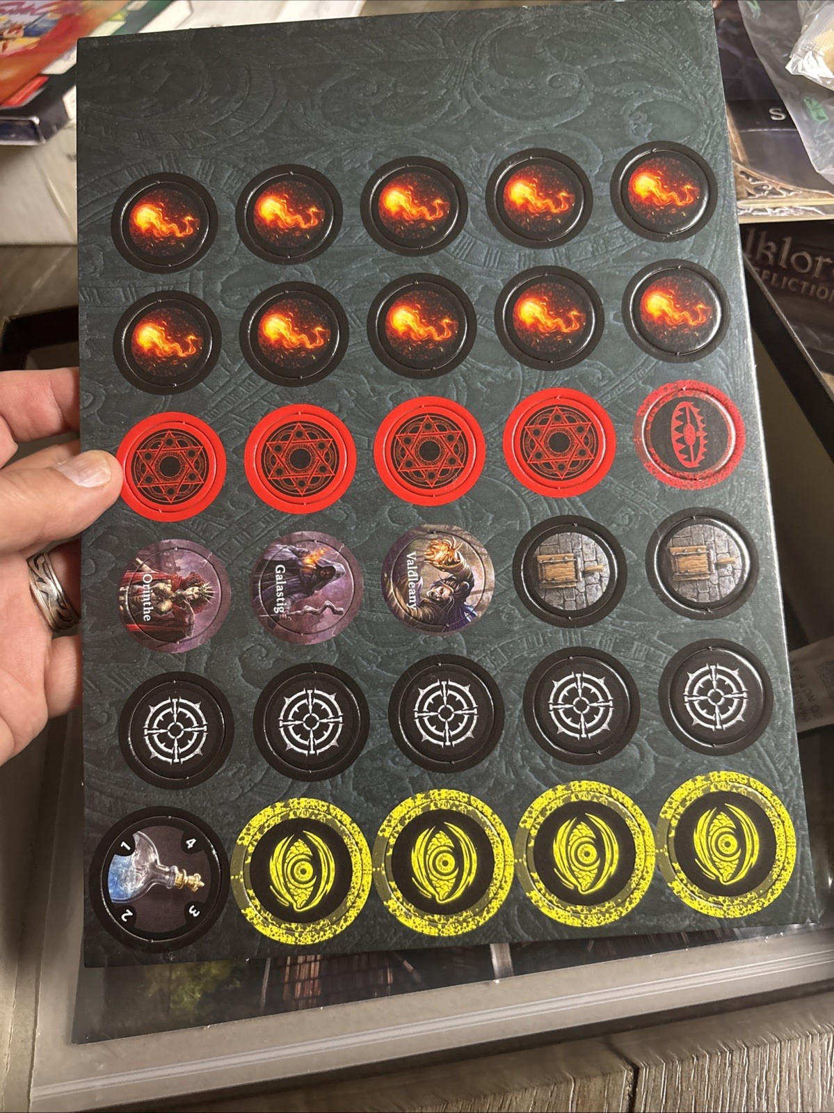 Folklore: The Affliction 2nd Edition Board Game Open Box w/5 Player Mats Complet