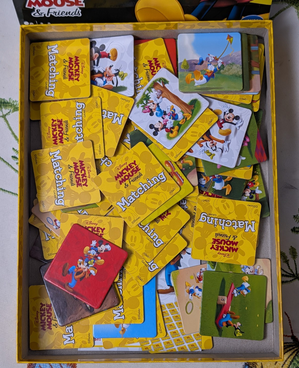 Disney Mickey Mouse Wonder Forge Matching Memory Tile Game 72 Pic Toy Complete