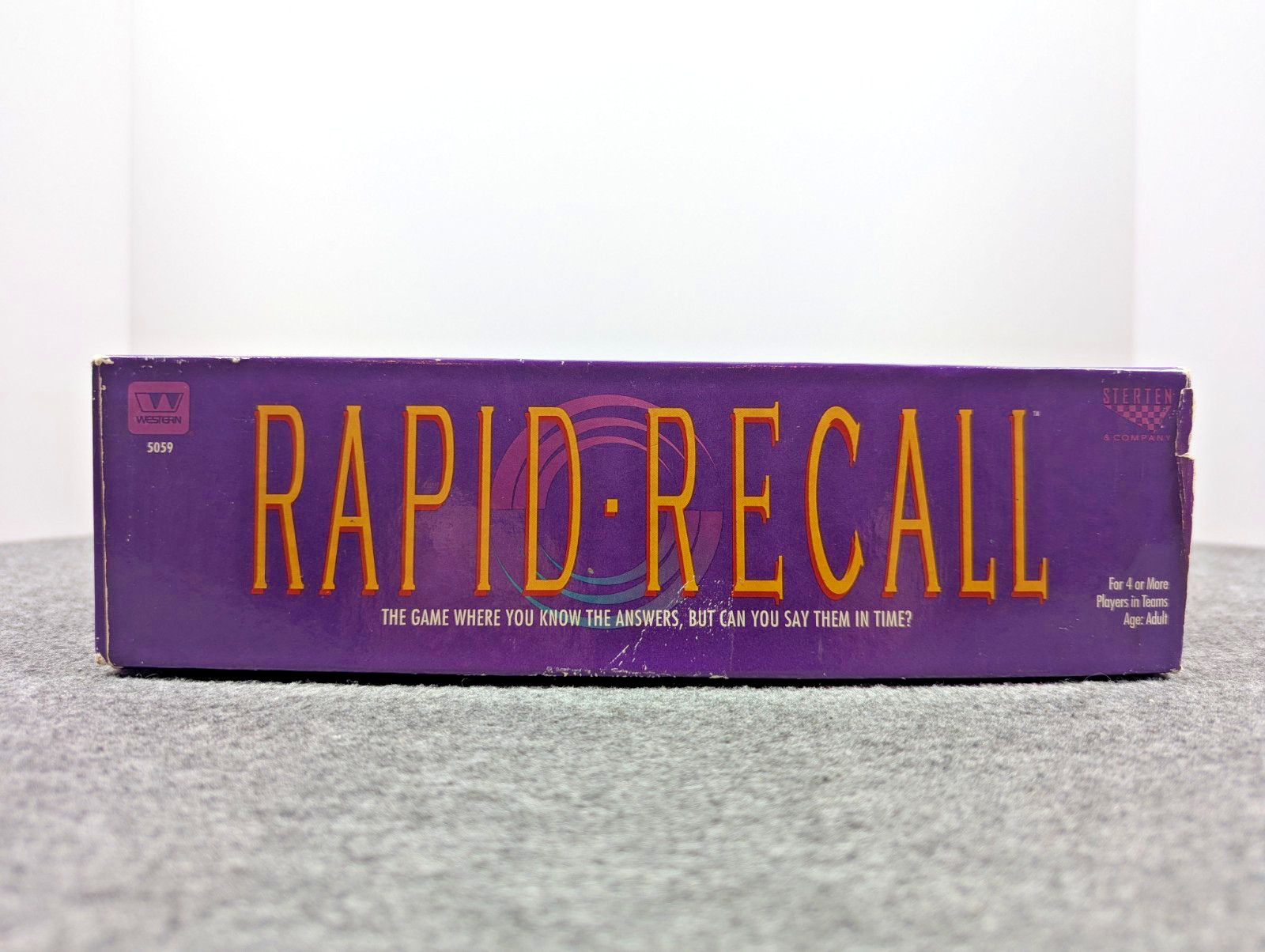 Vintage Rapid Recall Board Game (1993) Fast Fun Memory 100% Complete