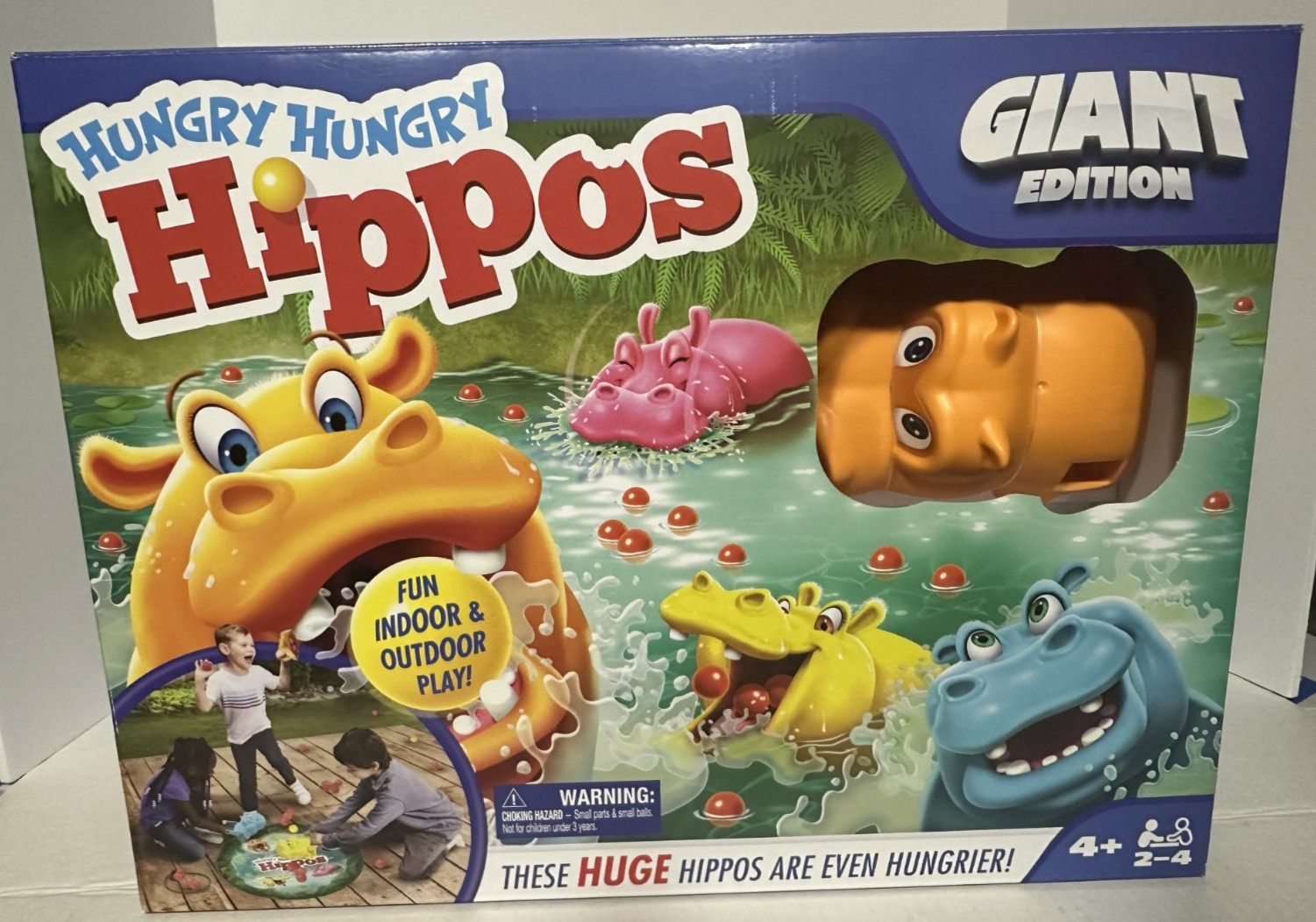 Hungry Hungry Hippos Giant Edition Family Game Indoor Outdoor Kids Party Game