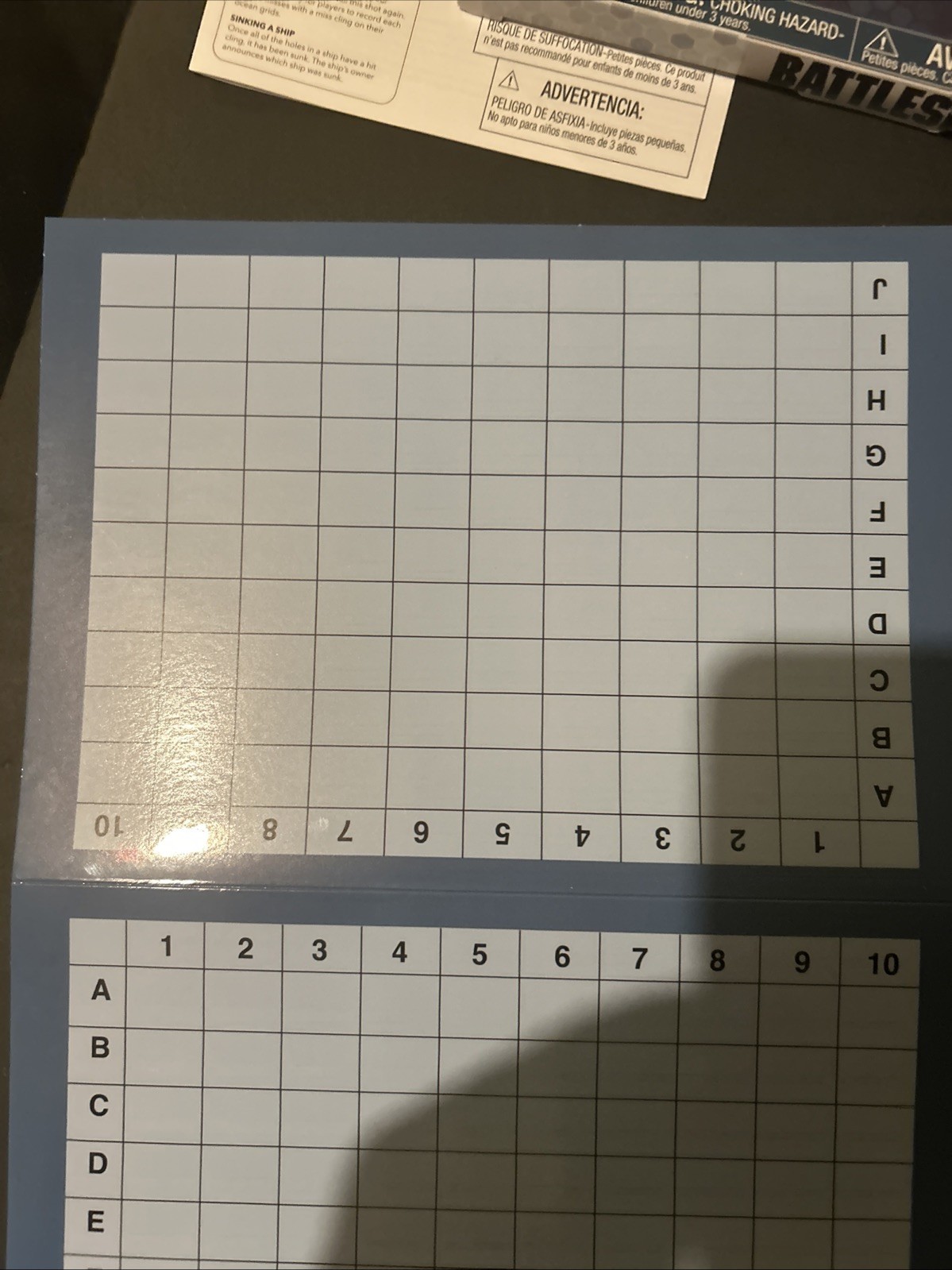 Cardboard “To Go” Battleship board Game Puzzle To Play