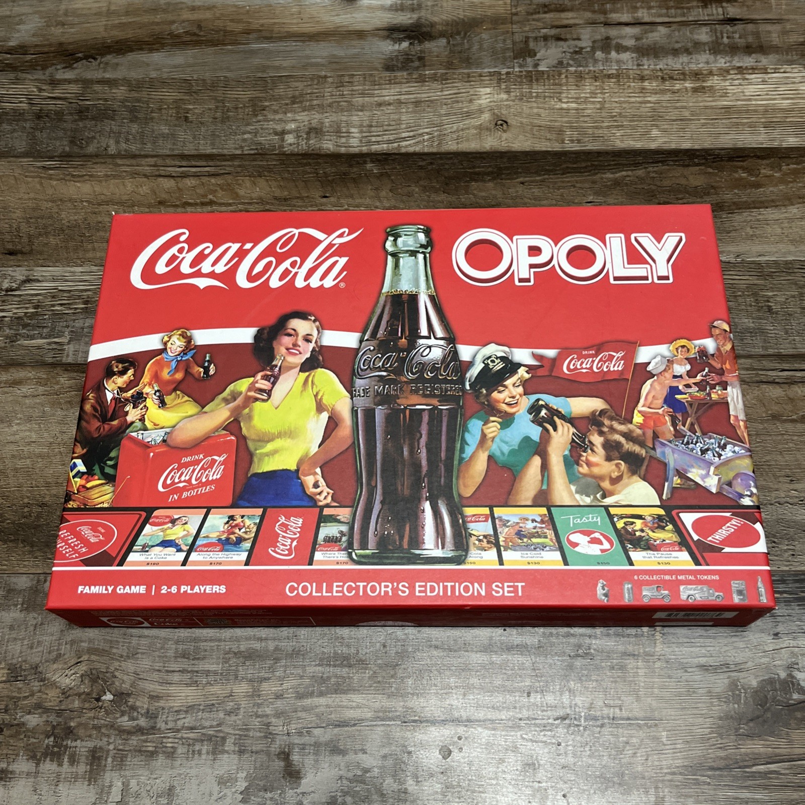 Coca-Cola Opoly Board Game Collector’s Edition 6 Token Set by Masterpieces