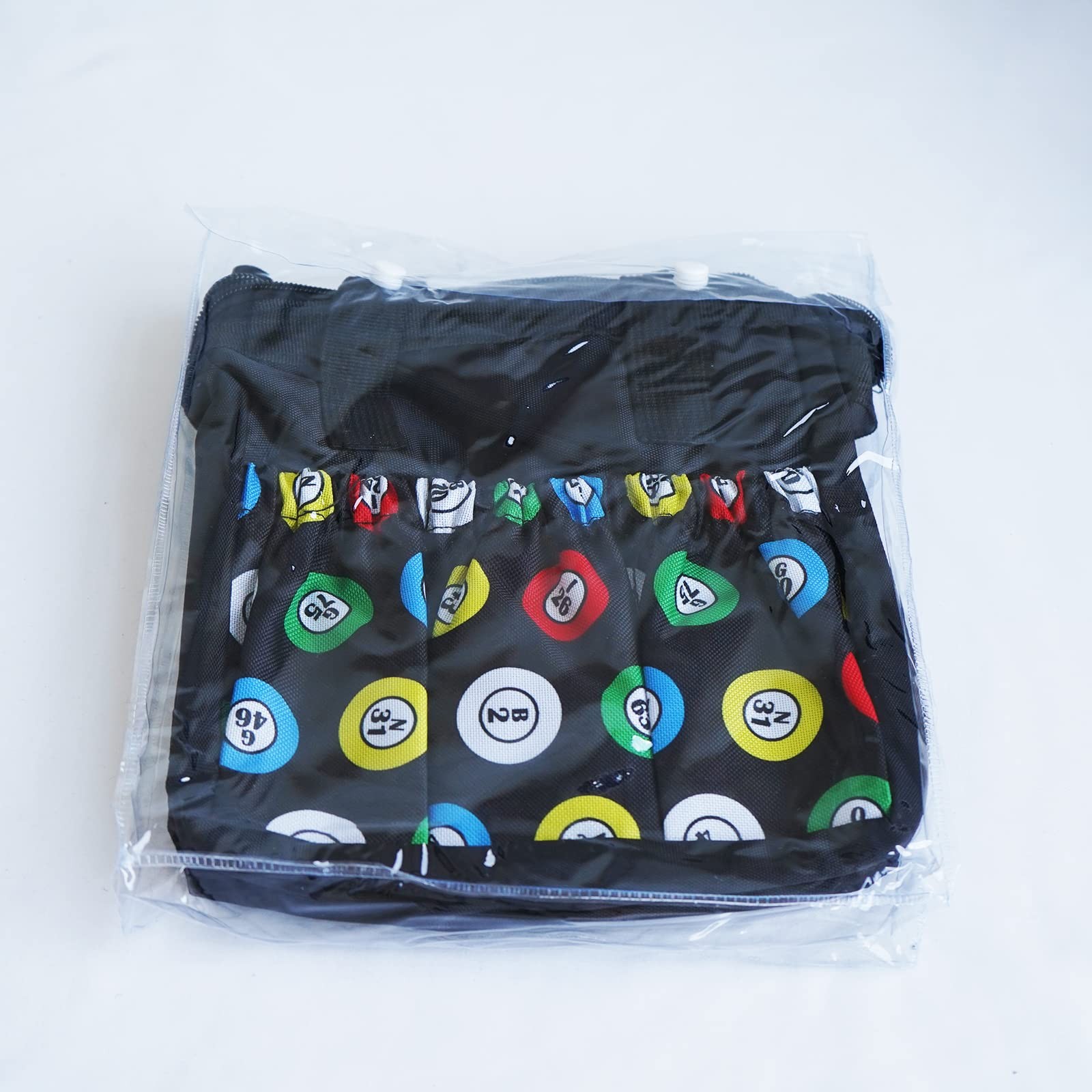 Yuanhe Bingo Dauber Bags with 6 Pockets Black Tote Bag One Size,