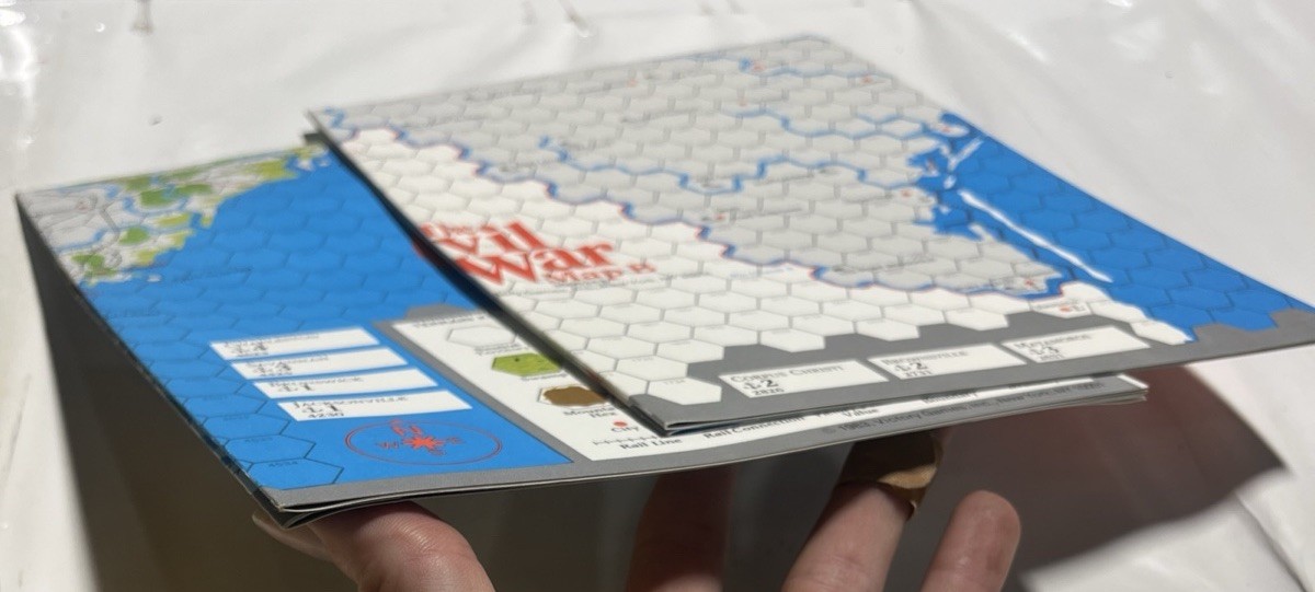 The Civil War 1861–1865 Board Game-Factory Folded Inserts & Unused Feedback Card