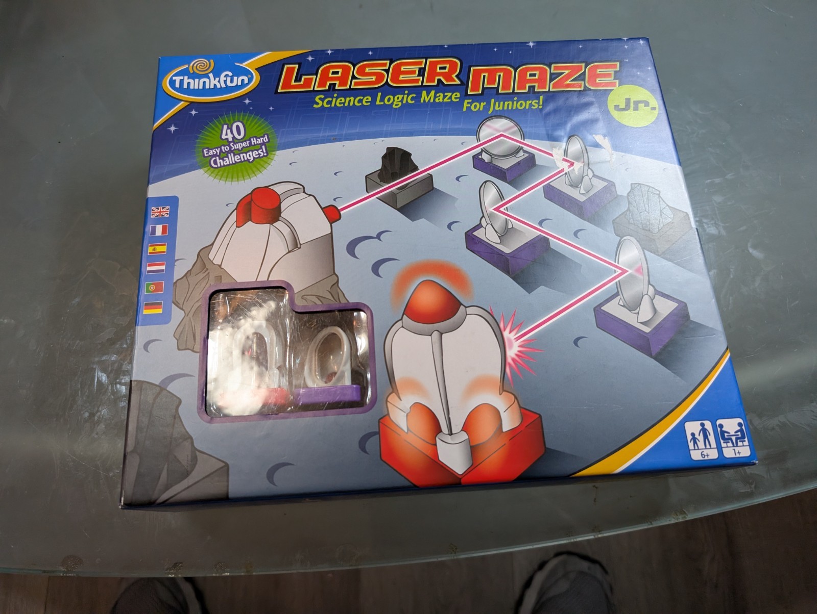 USED Laser Maze Jr. ThinkFun Science Logic Maze For Juniors! Complete 2014