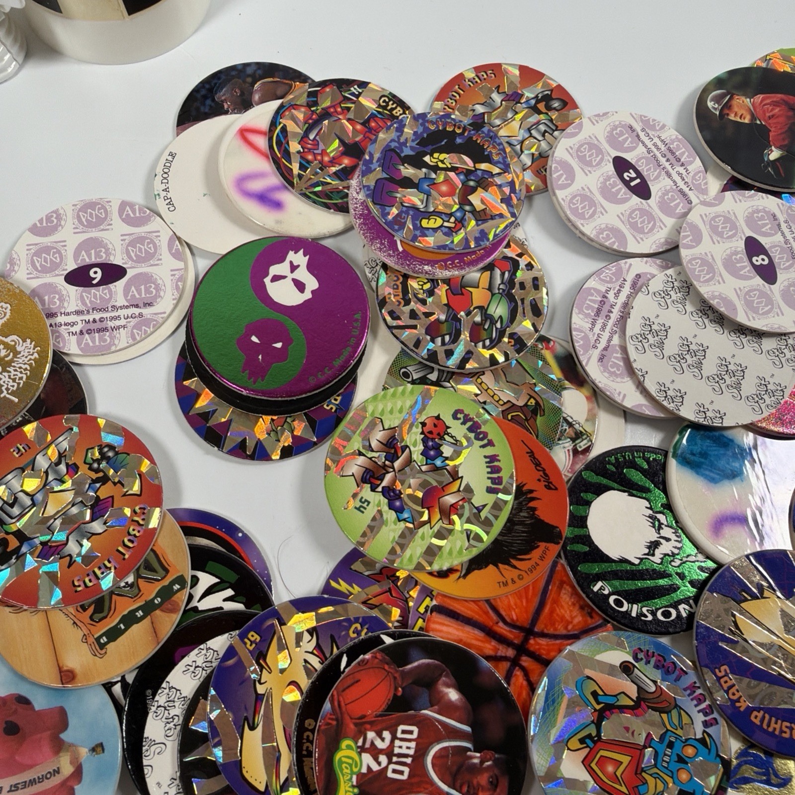 Vintage Pog Lot – Rocket Ship Container A13 Big Foot Slammer Collection