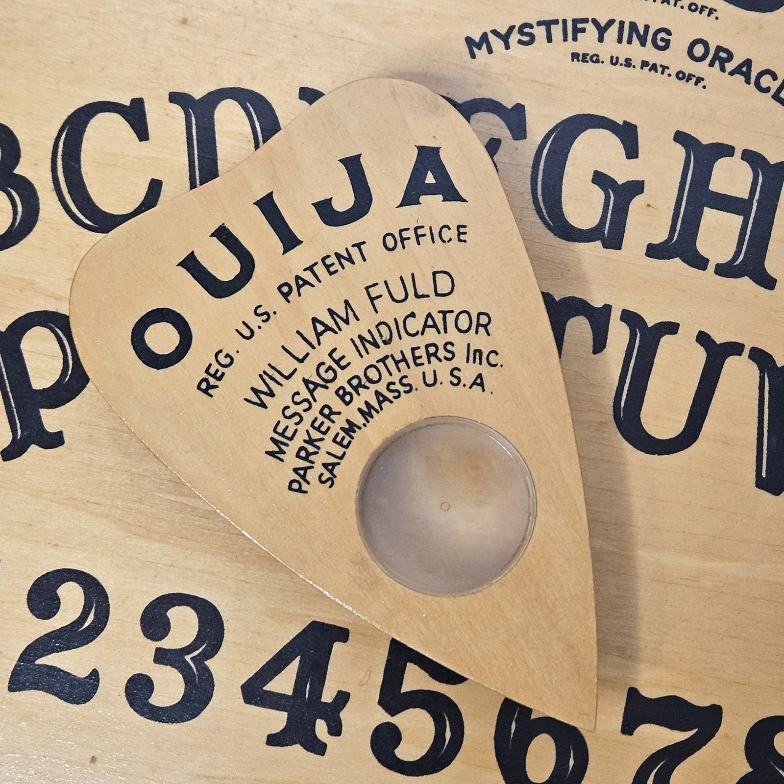1967 Ouija Board Parker Brothers No.602 William Fuld Wooden Deluxe Edition Rare