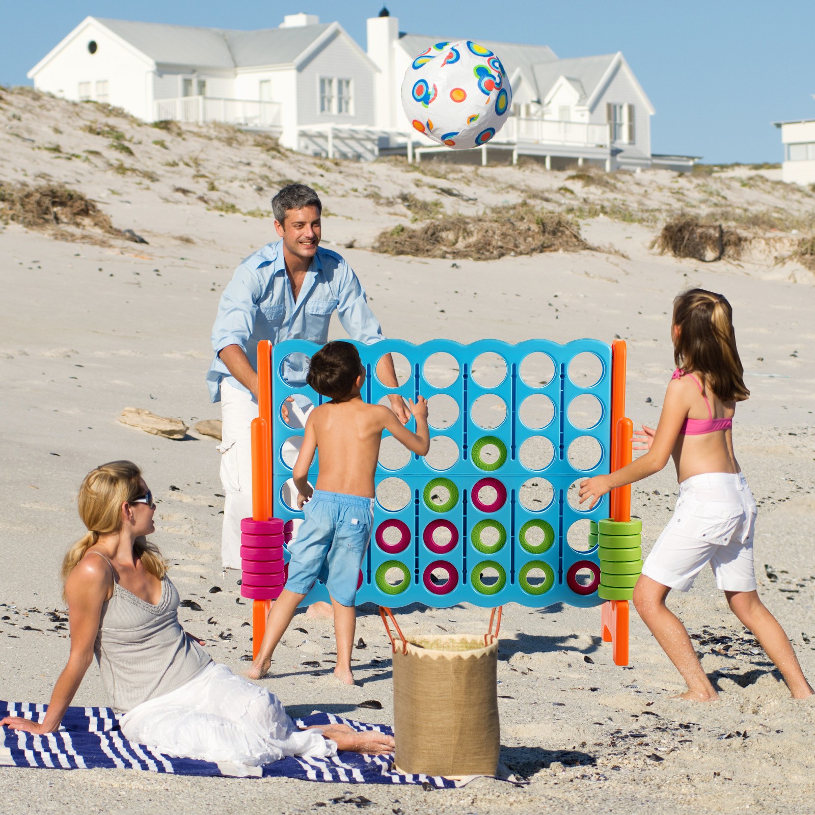 Jumbo 4-to-Score 4 in A Row Giant Game Set Indoor Outdoor Kids Adults Family Fun