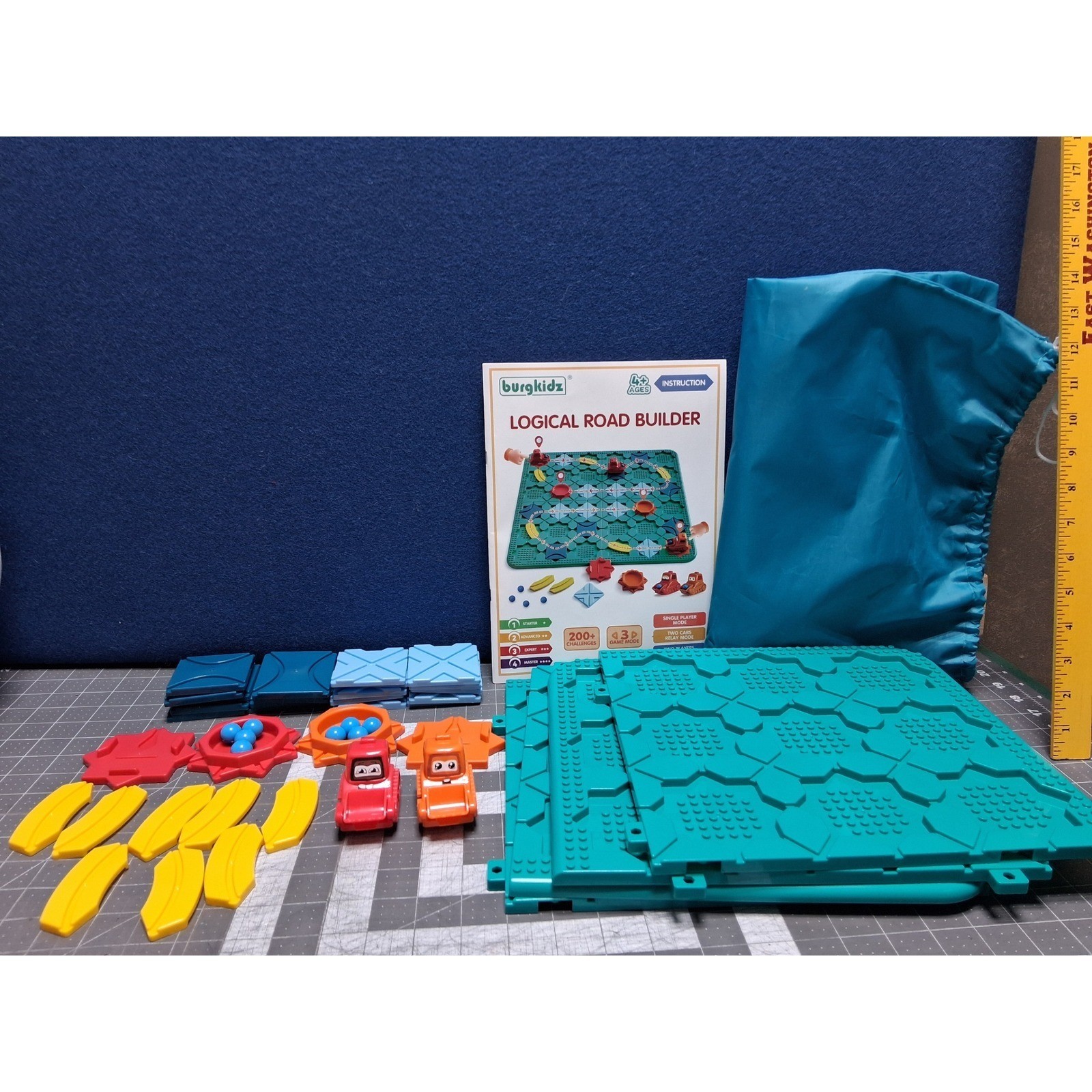 Burgkidz Logical Road Builder Board Game Multicolor STEM Puz 200 Challenges Flaw