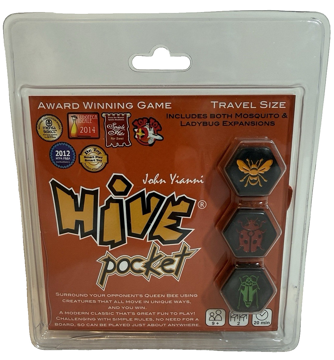 Hive Pocket Travel Game Includes Mosquito Ladybug Expansions Yianni NEW