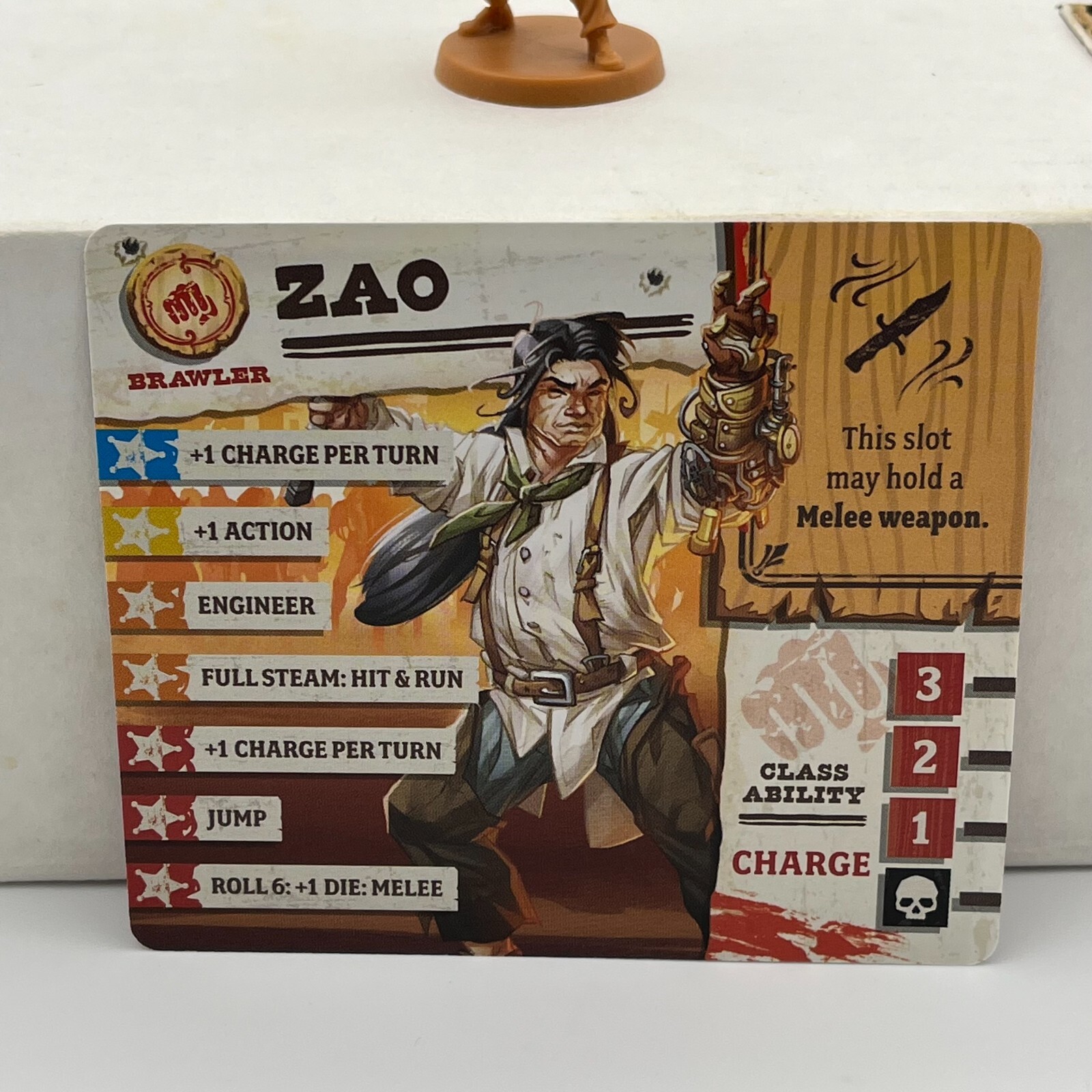 ZAO Survivor Figure & ID Card: Zombicide Undead or Alive Steampunk