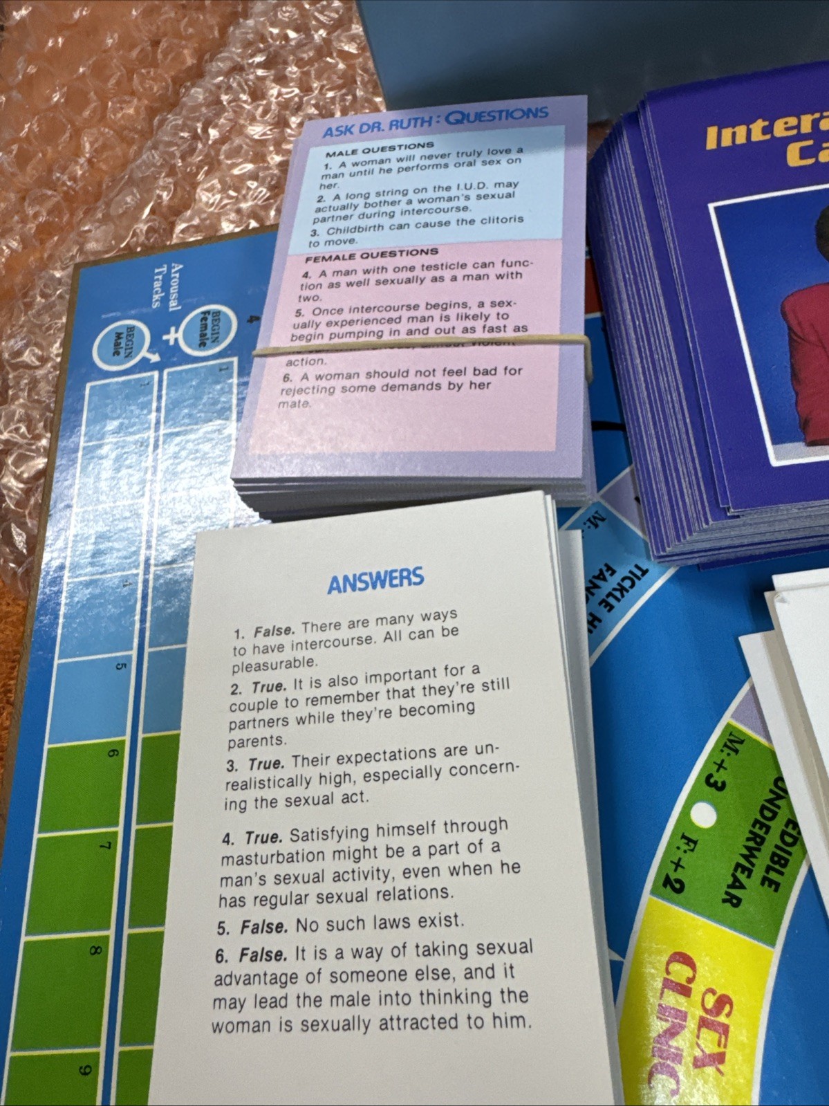 Dr Ruth’s Game Of Good Sex 1985 Vintage For 1-2 Couples Great Condition Complete