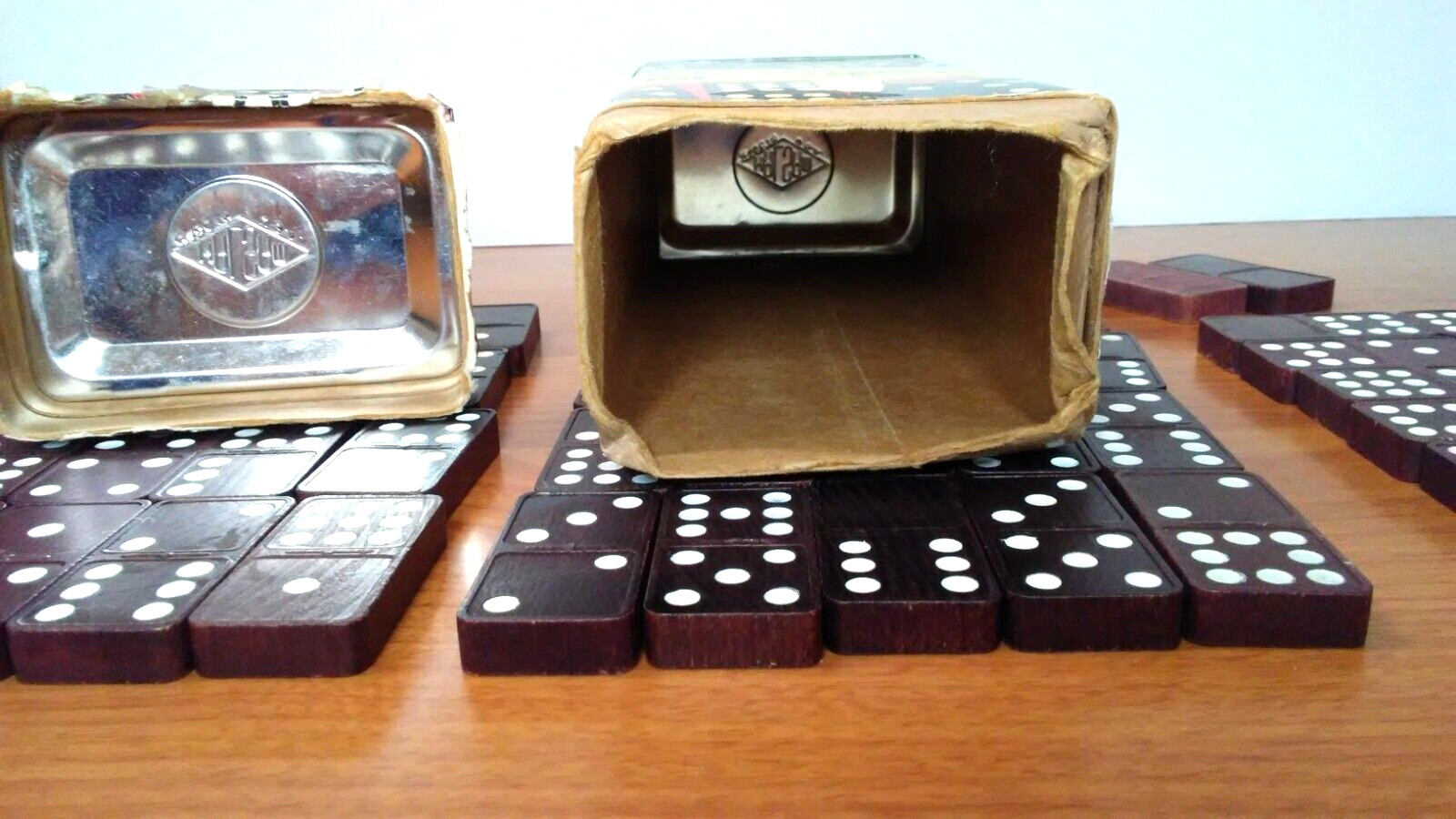 Halsam Double Nine Club Dominoes Game Set No. 200 Vintage 1970s Playskool USA