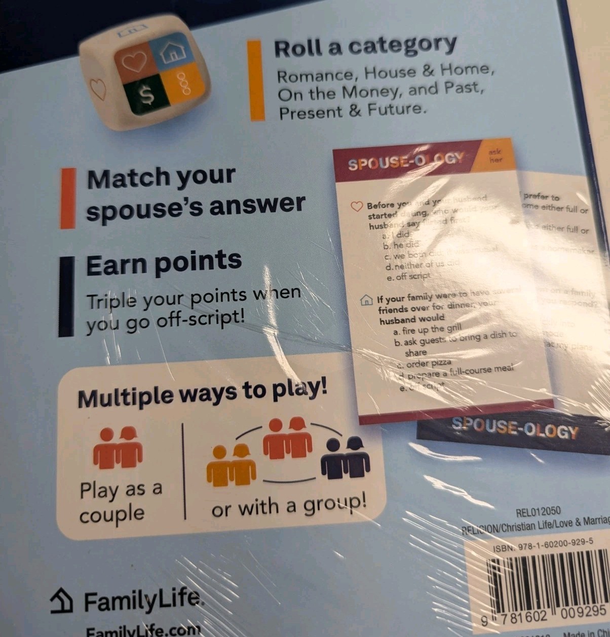 ‘Spouse-Ology’ A Marriage Trivia Game By Family Life 2024 (Damaged Box)