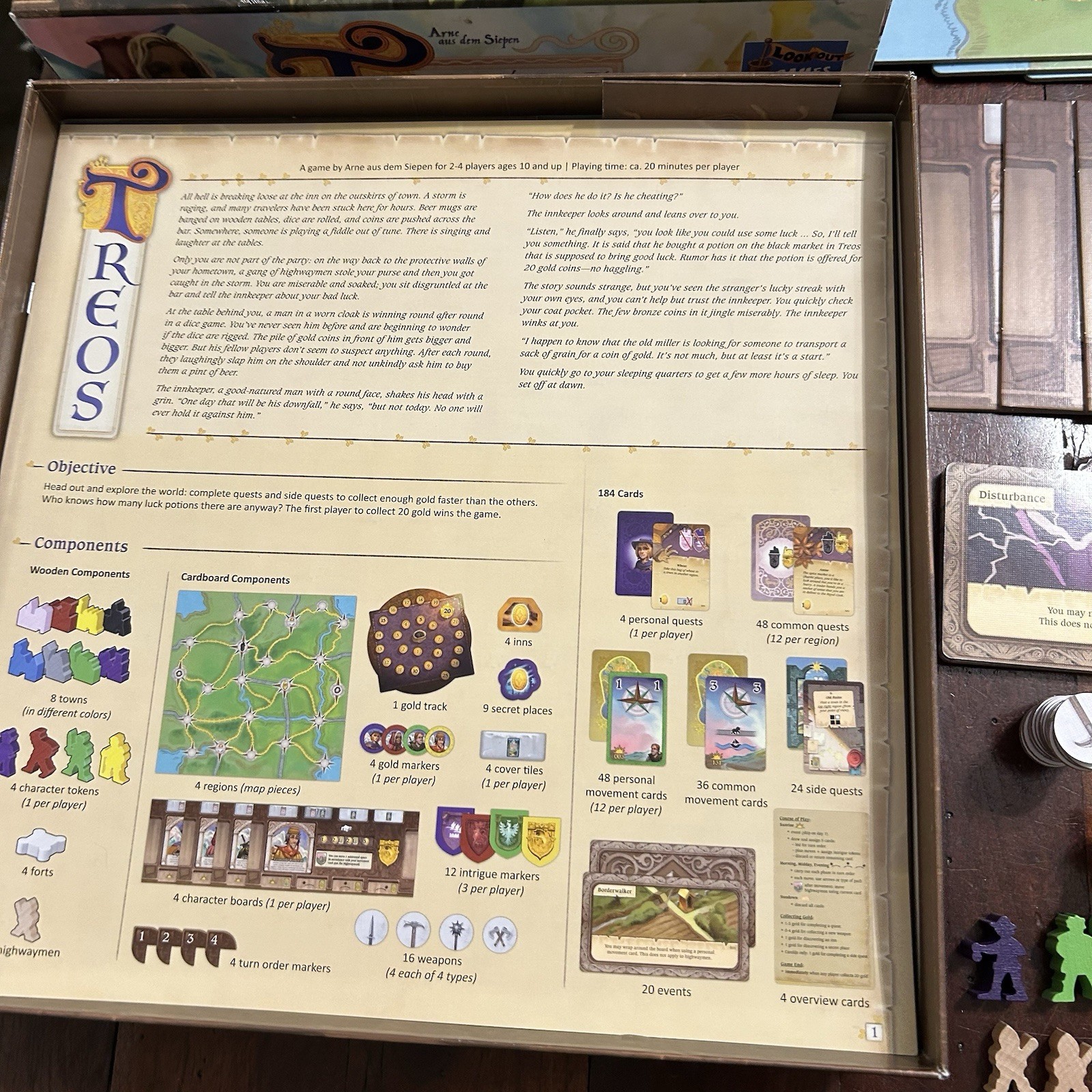 TREOS Board Game 2024 Lookout Games 100% Complete English