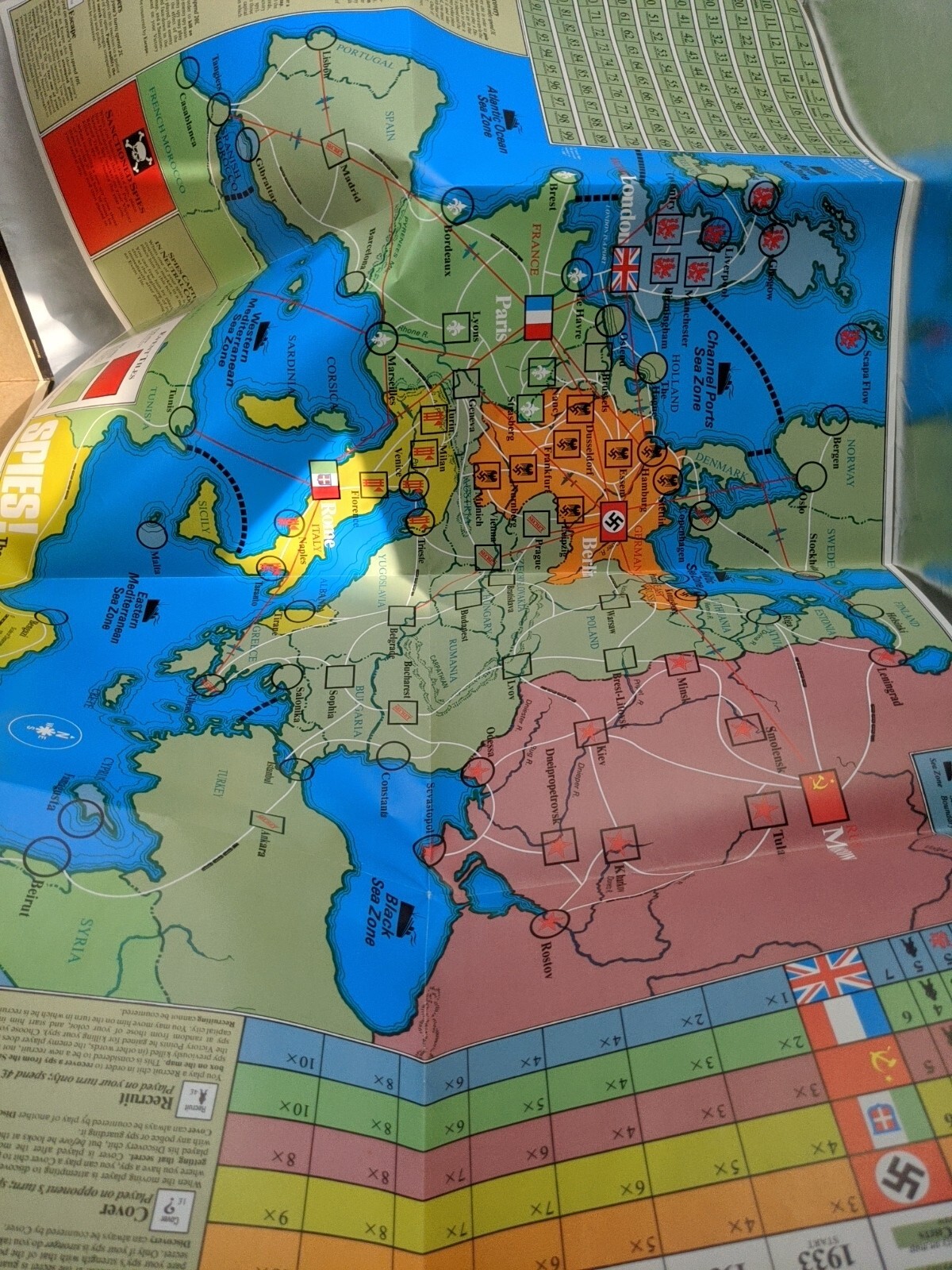Vintage TSR Spies! Multi-Player Game Of 1930s Espionage Board Game