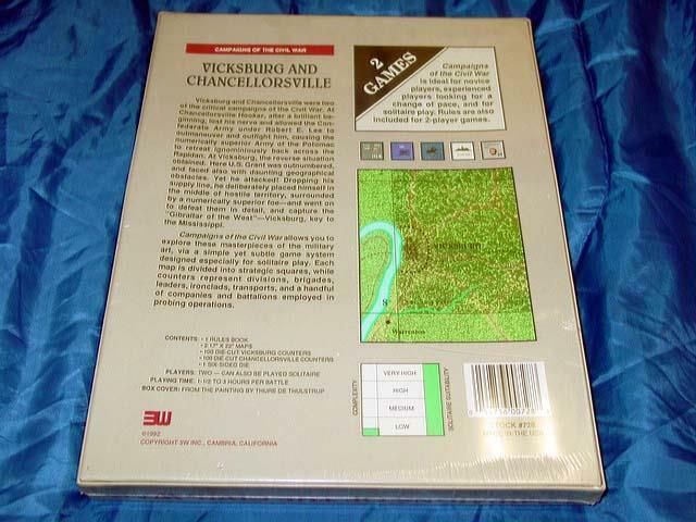 3W : Vicksburg and Chancellorsville game – Campaigns of the CIVIL WAR (SEALED)