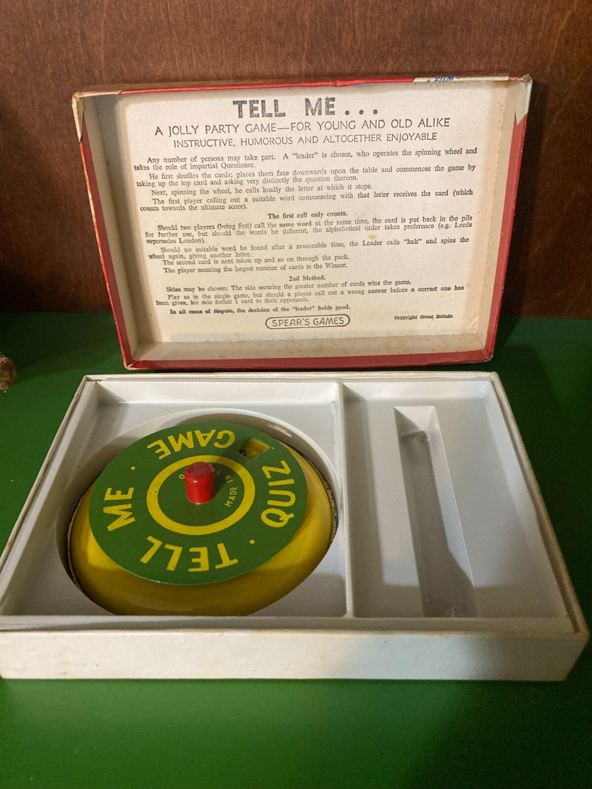 Vintage Tell Me The Grand Quiz Game 1960s British