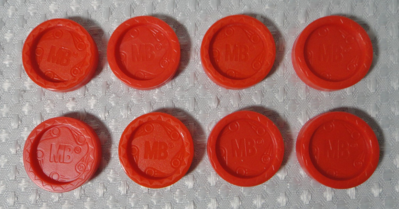Connect 4 Four Replacement Pieces Checkers Lot 16 Red & Black Modern Type