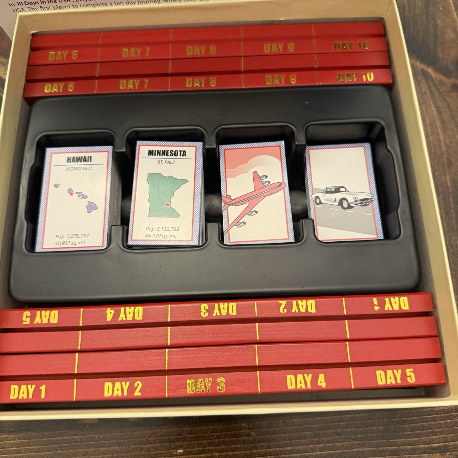 10 Days In The USA Strategy Board Game Of Making Connections Out Of The Box