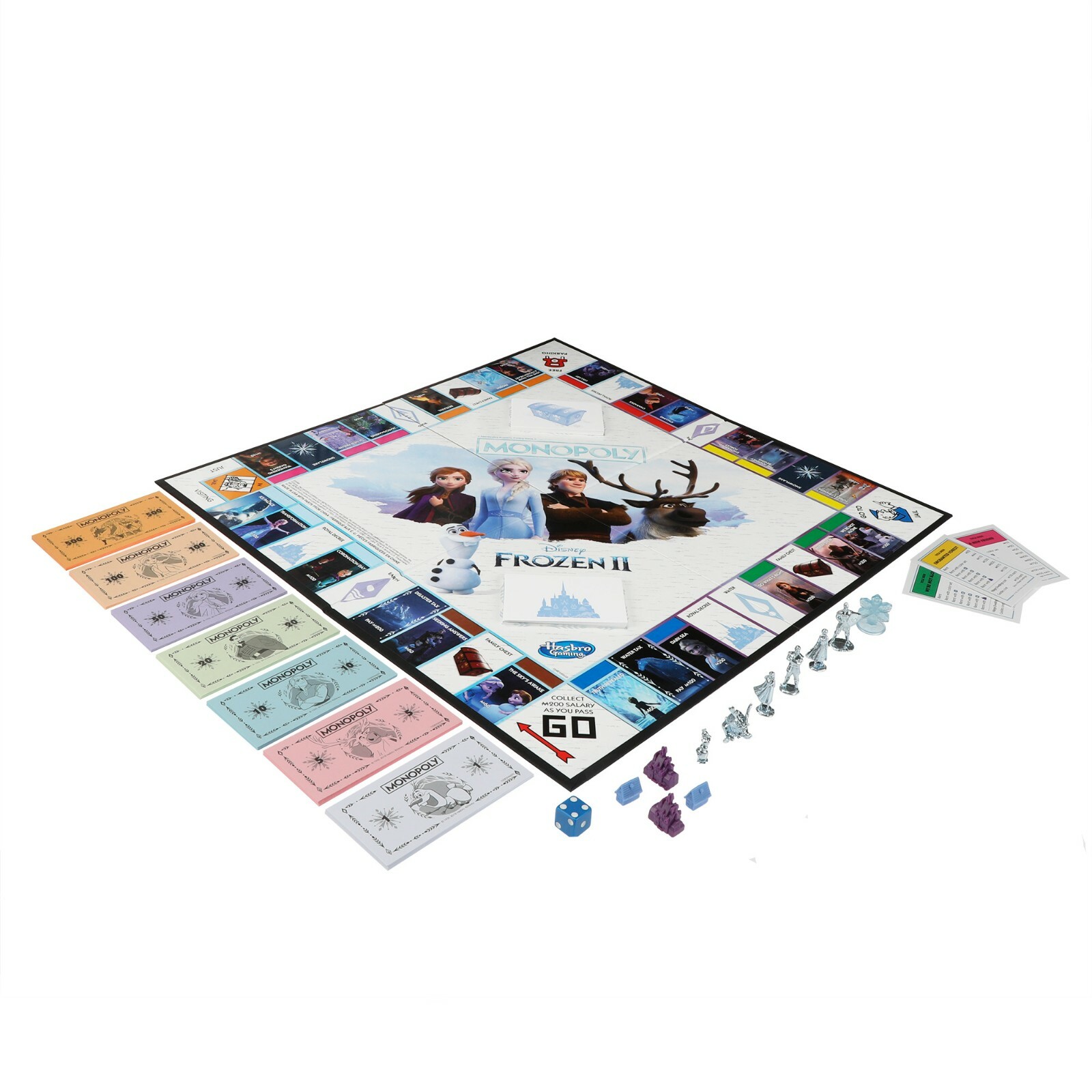 Disney Frozen 2 Edition Monopoly Board Game Elsa Princess Anna Olaf Snowman Sven