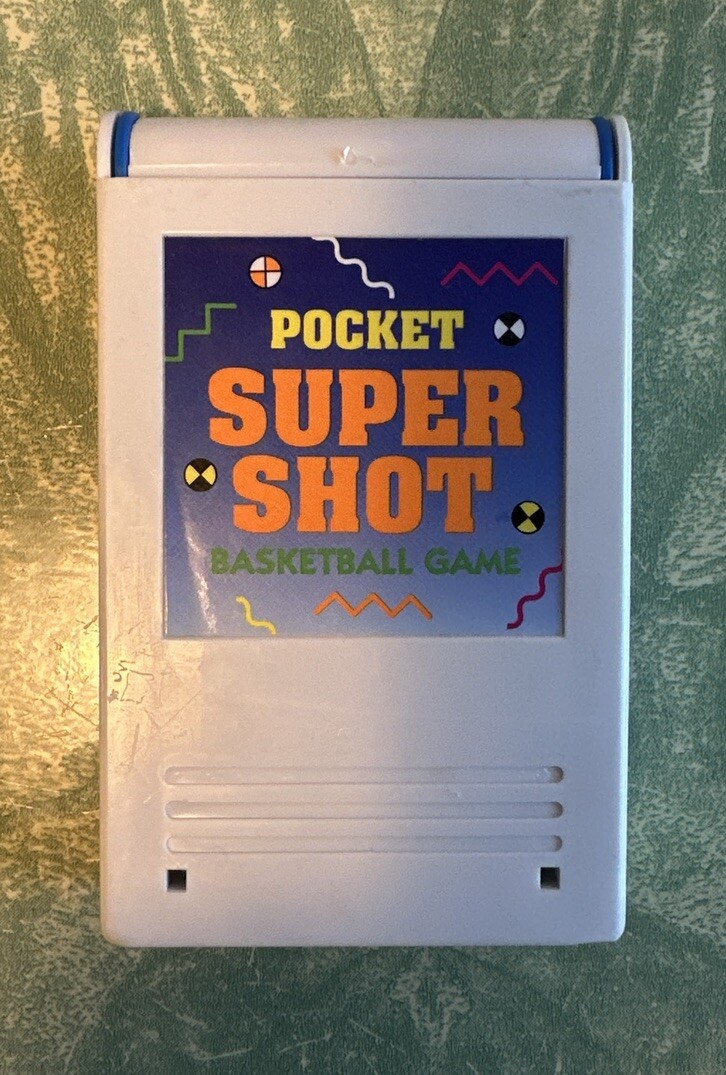 Vtg 1994 Super Shot Pocket Game Basketball travel Complete Works 90’s Fun(8)