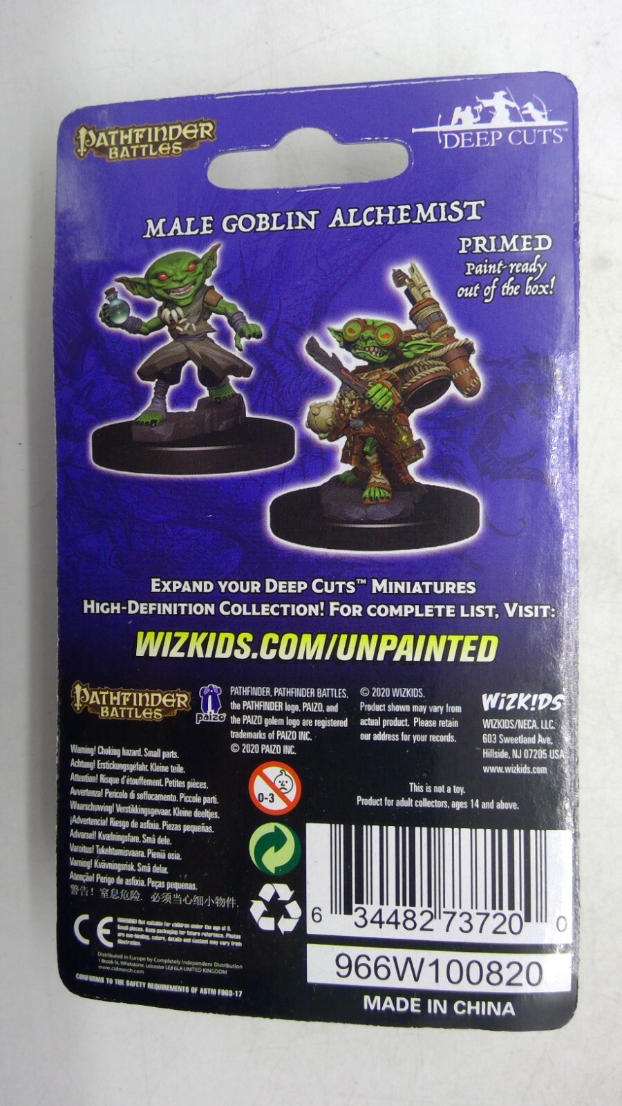 PATHFINDER BATTLES MINIATURE ~ MALE GOBLIN ALCHEMIST
