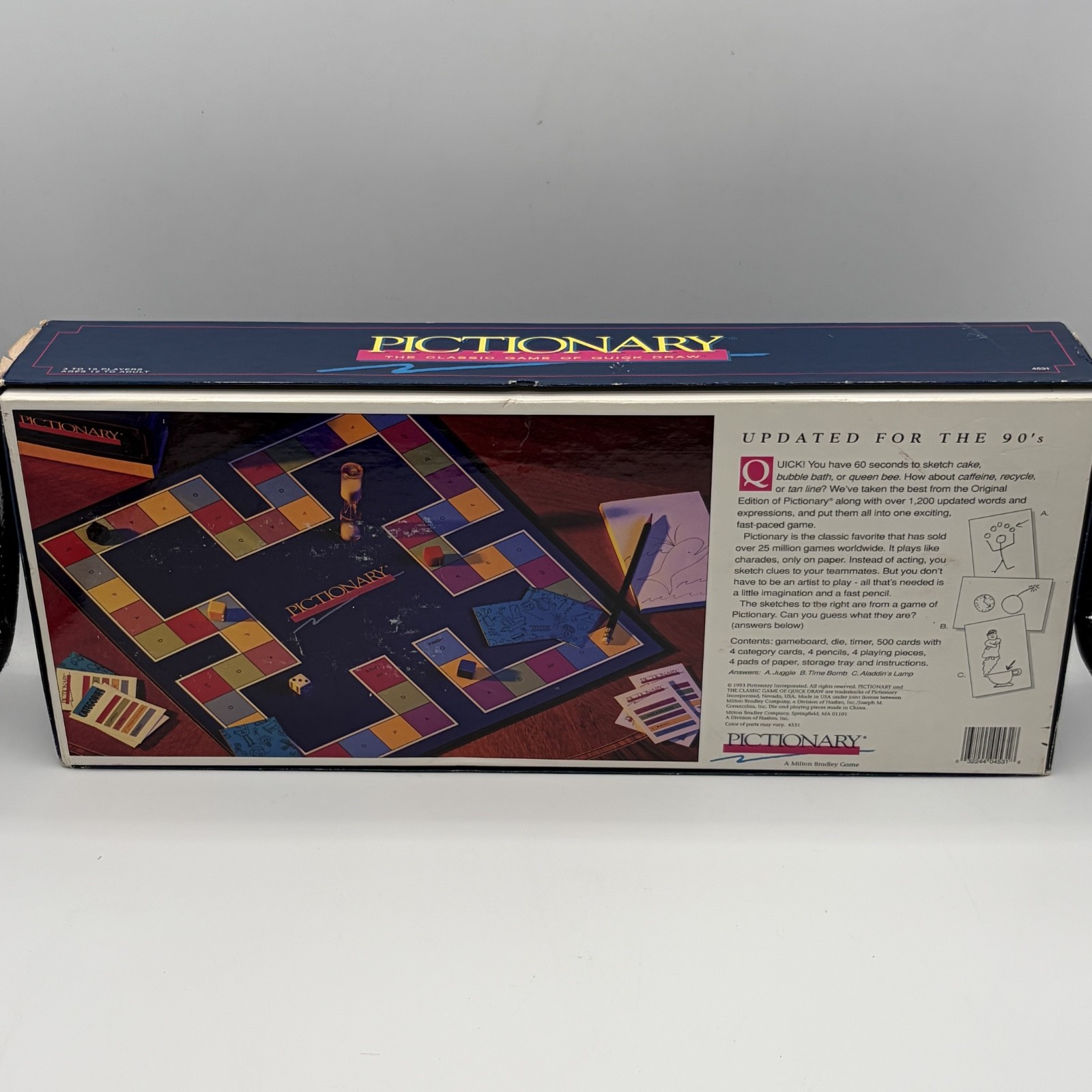 Pictionary Updated For The 90’s Classic Board Game from 1993 COMPLETE