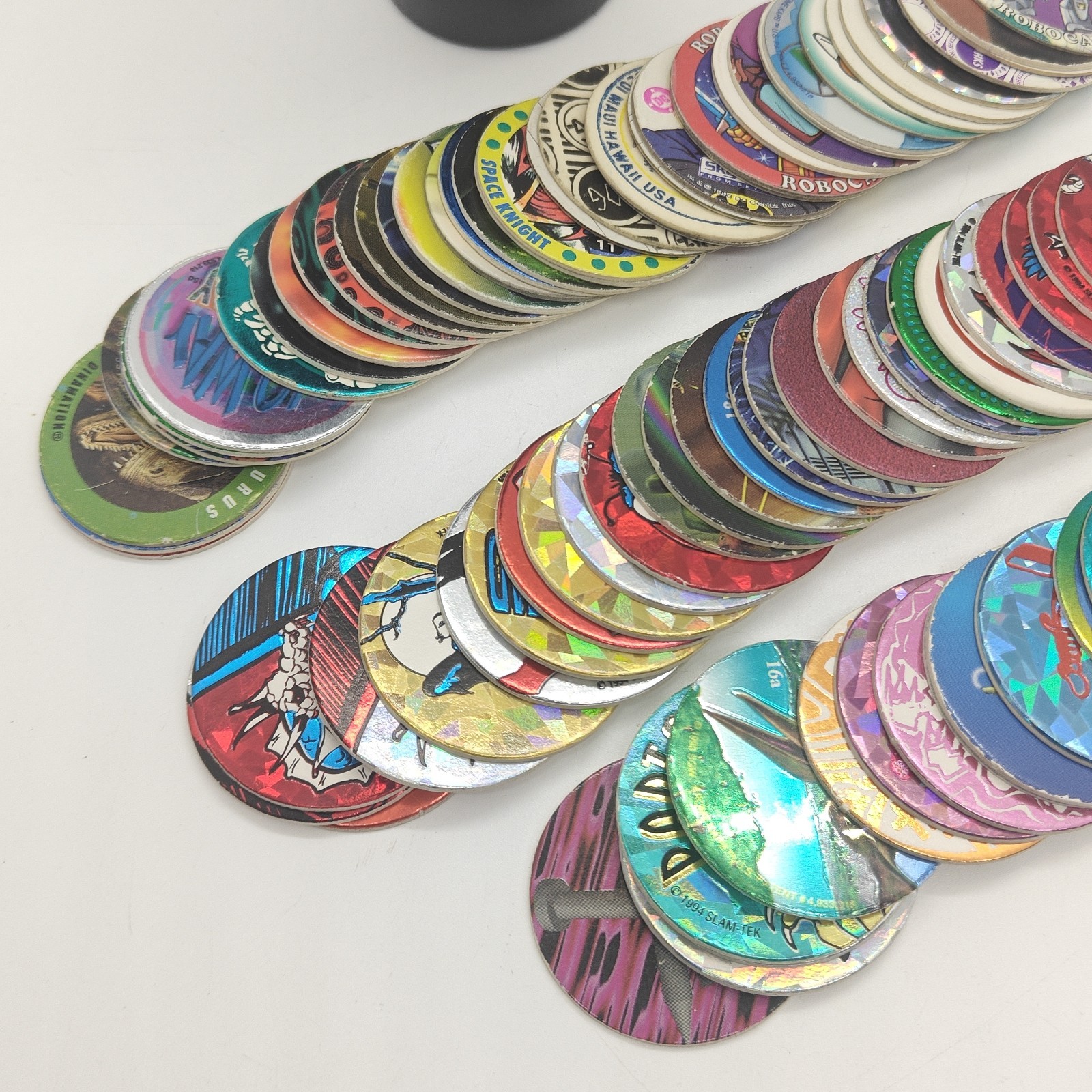 Vintage Official Pog Tube 1990s Retro Pog Game w/ 80+ POG Discs