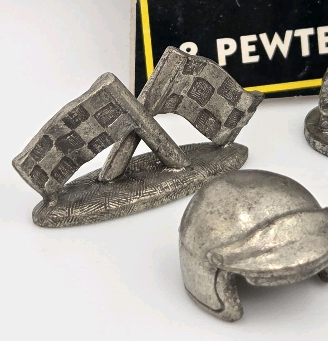 8 Pewter Tokens From NASCAR Monopoly Game 1997 Official Collector’s Edition