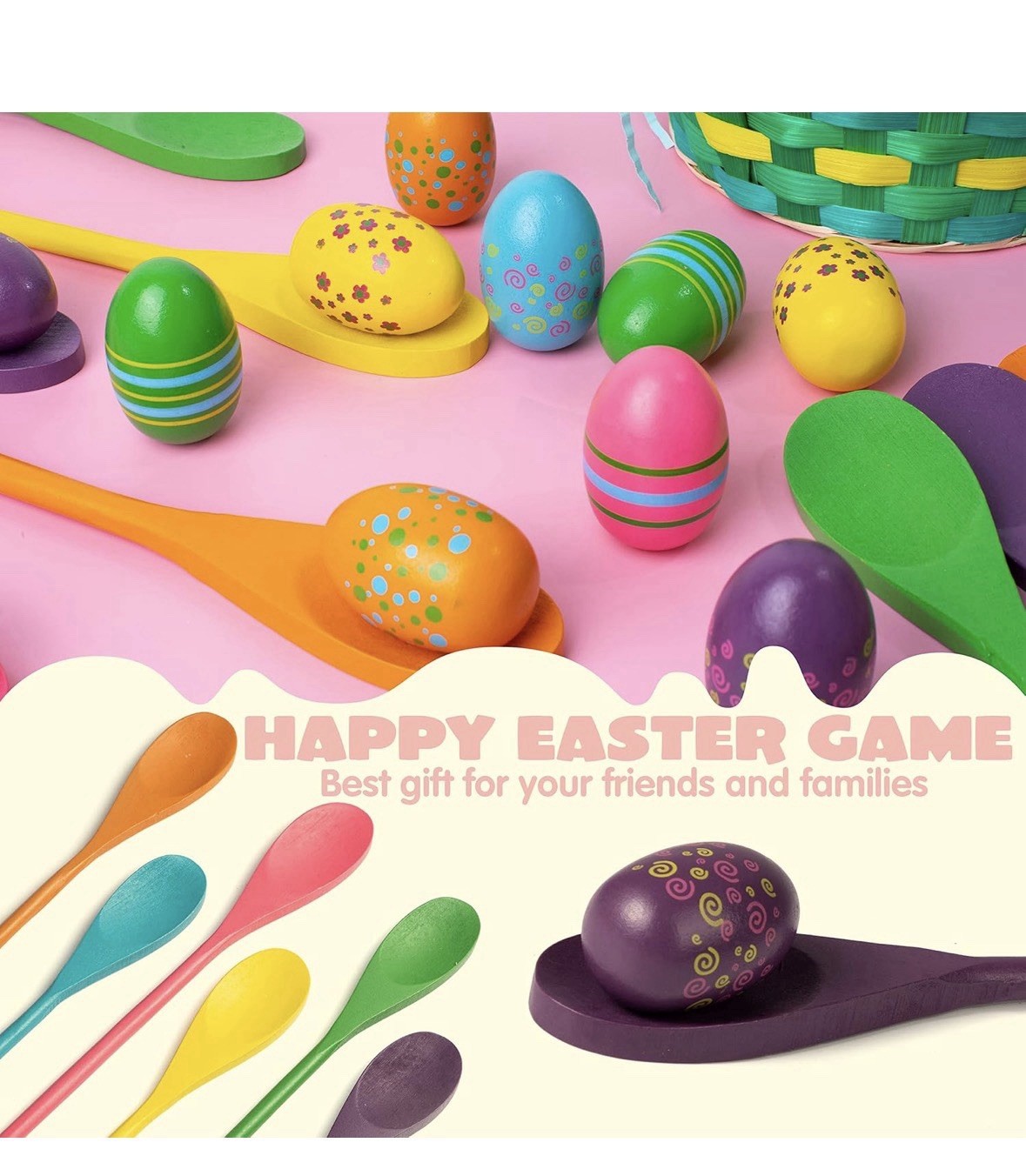 Fun & Engaging 12PCS Egg & Spoon Race Set – Ideal for Easter Egg Celebrations