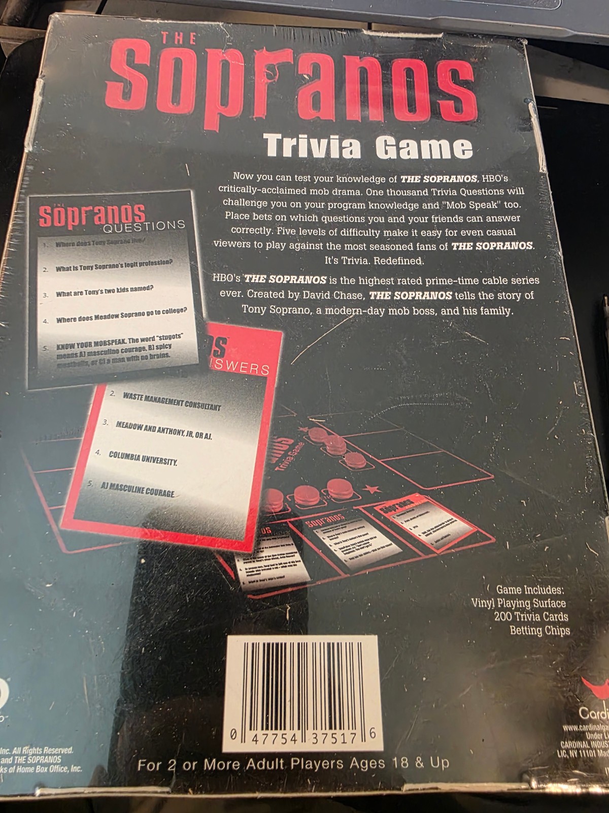 Sealed THE SOPRANOS HBO Trivia Game 2004 NEW