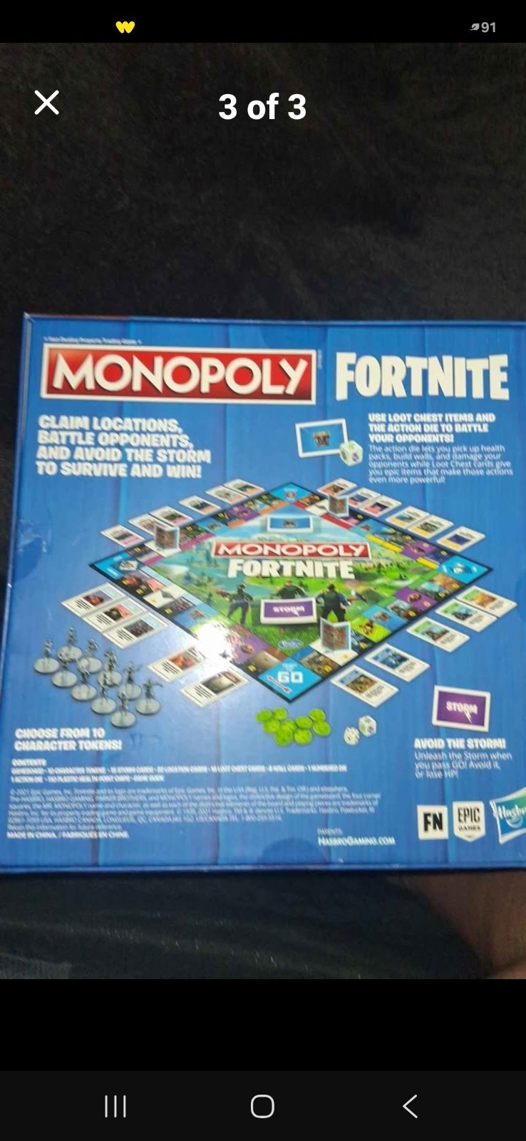 Hasbro Gaming Monopoly Fortnite Collector’s Edition Board Game Complete Game 13+