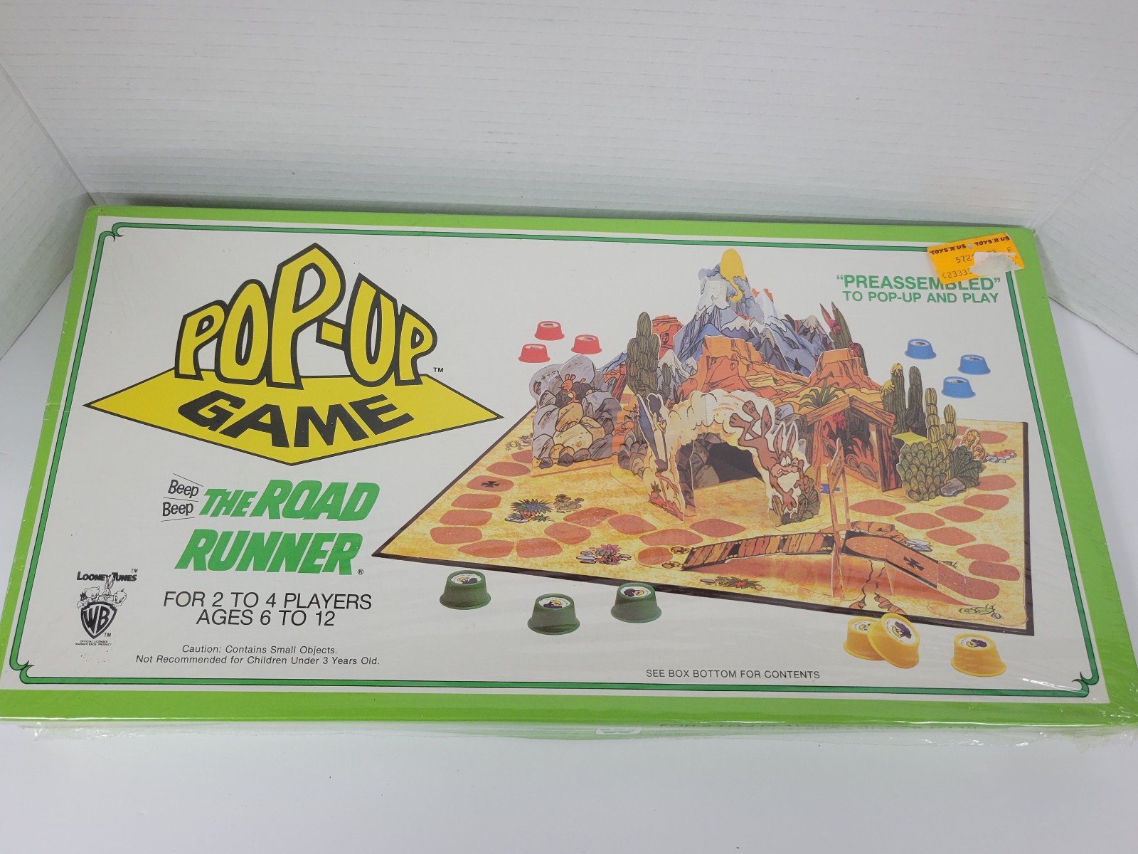 1982 Road Runner Pop Up Game by Whitman Brand New Old Stock Sealed Damaged Box