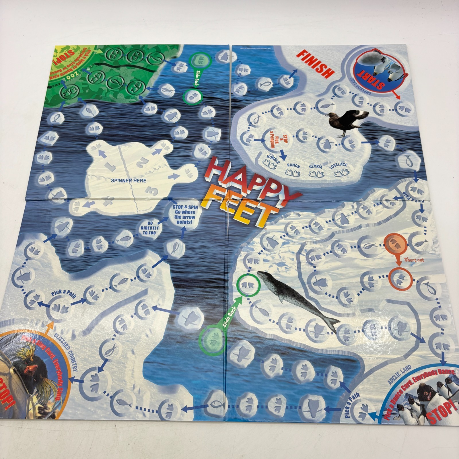 Happy Feet Return To Emperor Land Board Game COMPLETE Sababa Toys 2006 Kids WB