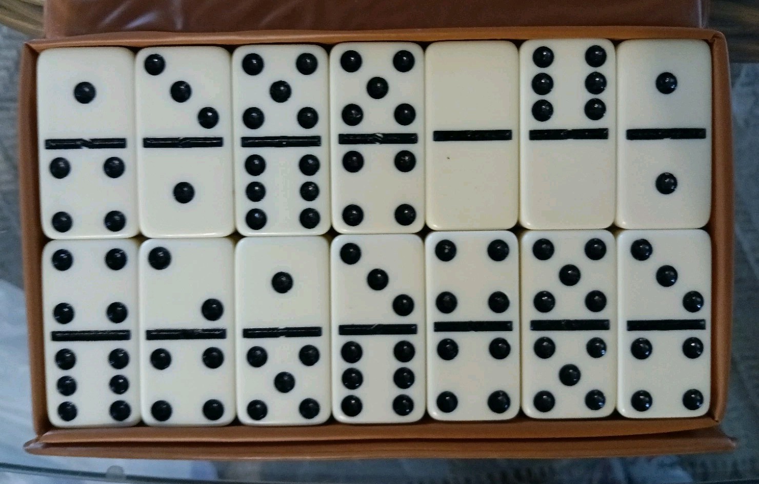 Dominoes Double 6 Six Standard Size Marbleized Tile Set Of 28