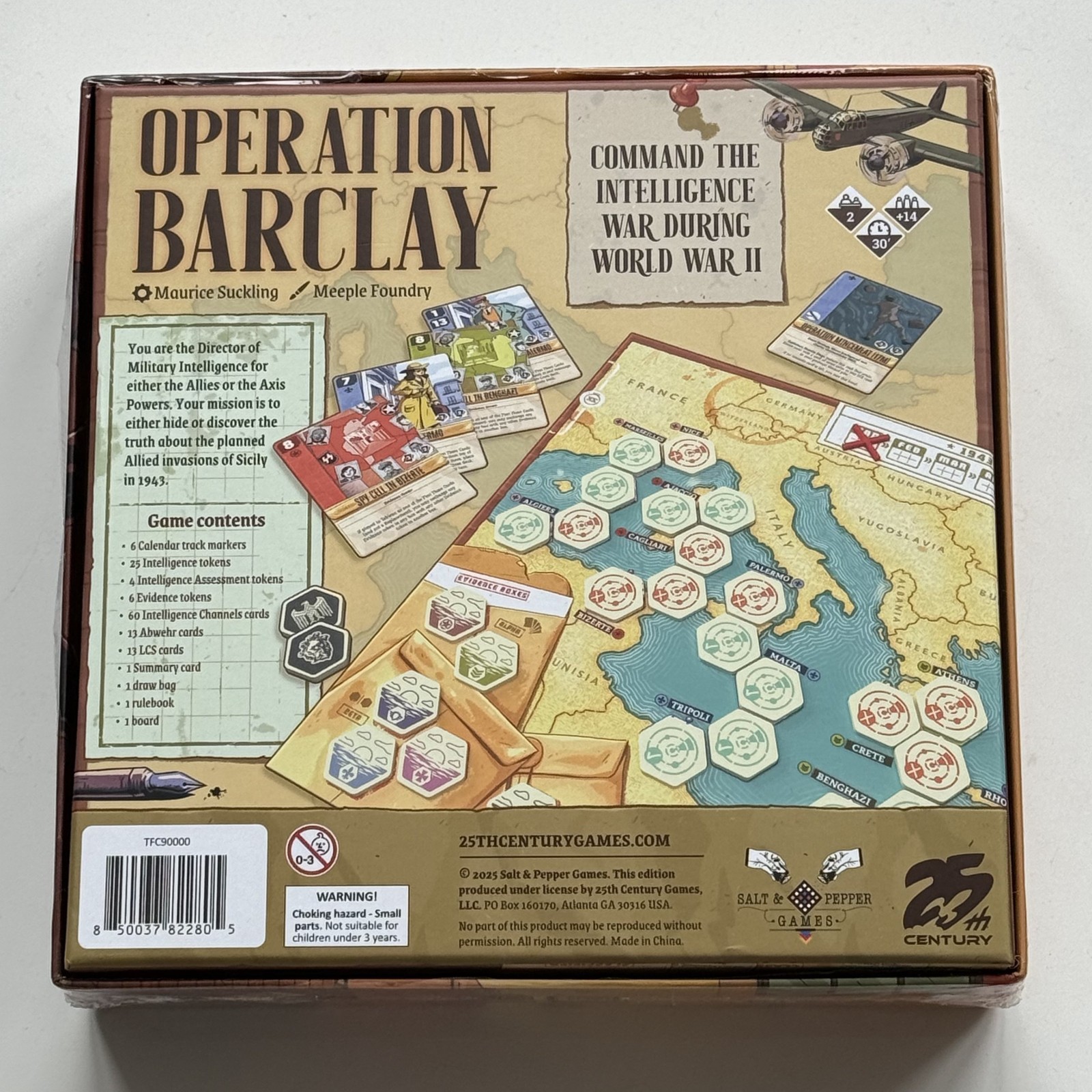 Operation Barclay Board Game (2025) Salt & Pepper 25th Century Games Excellent