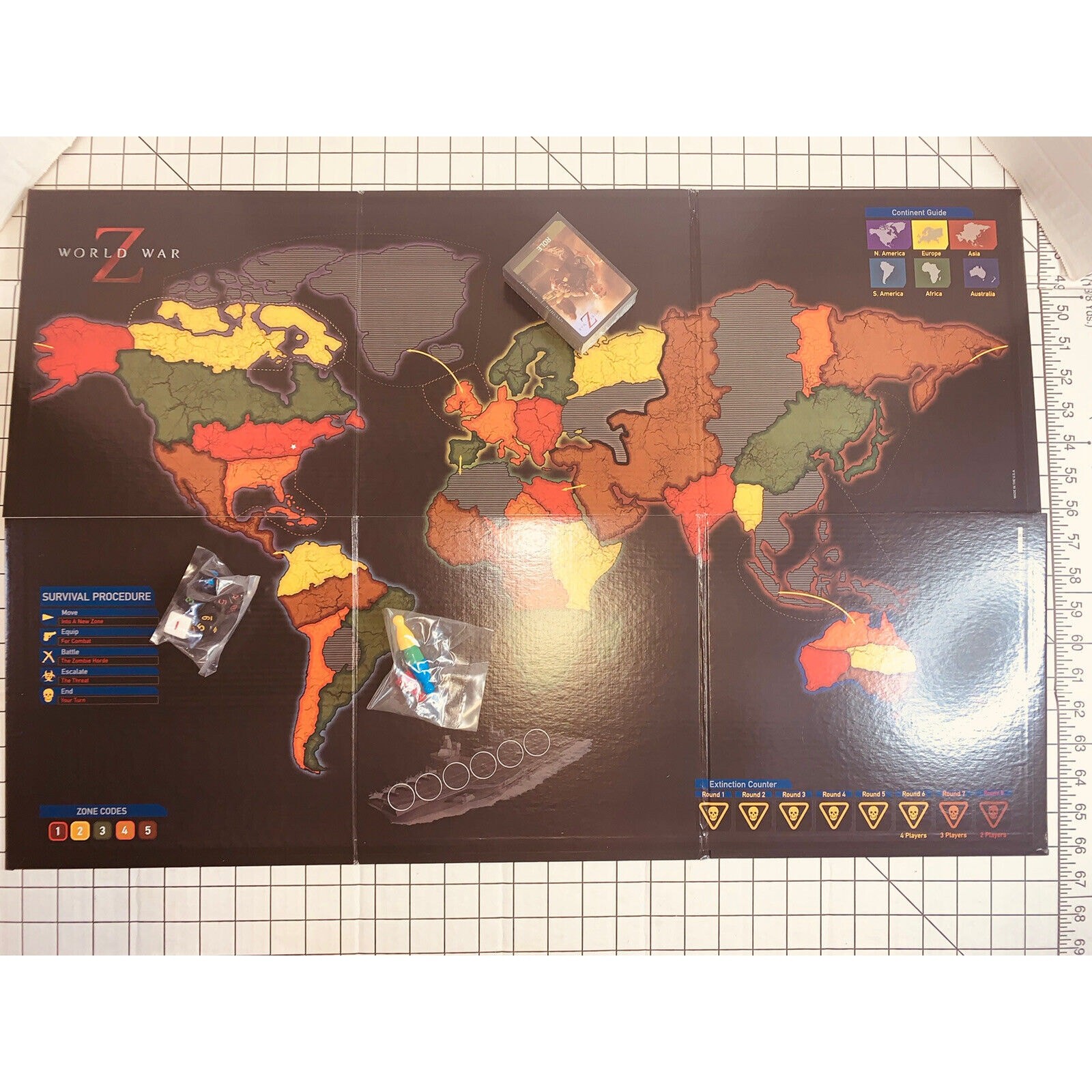 World War Z The Game Zombies University Games Tactical Strategy Board Unused