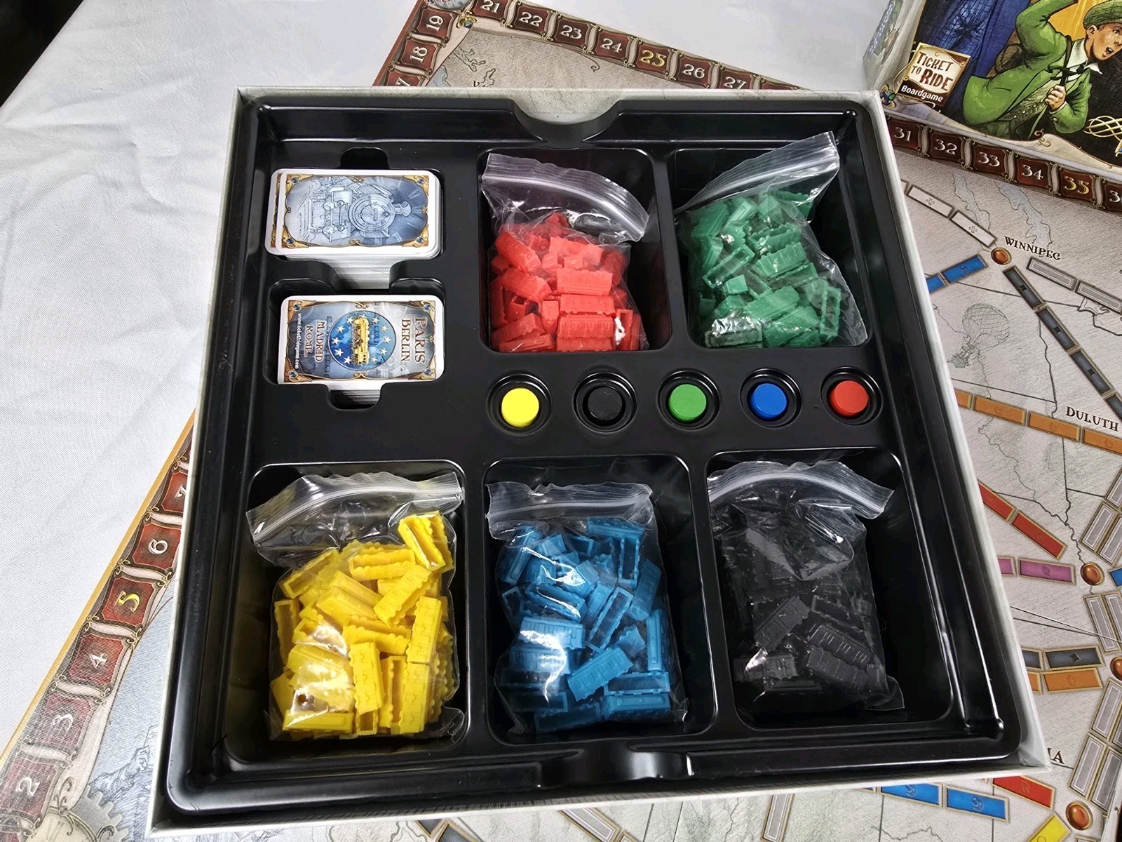 ​Ticket To Ride Board Game Days of Wonder Alan R. Moon Train Adventure COMPLETE