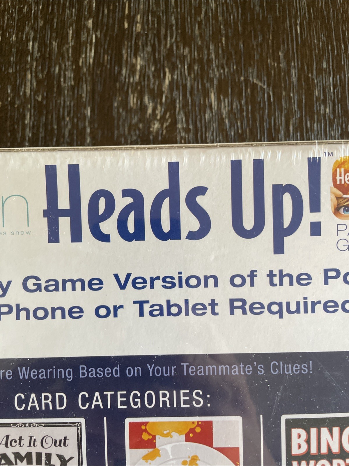 Heads Up! Party Family Card Game As Seen On Ellen 3rd Edition, Spin Master, New