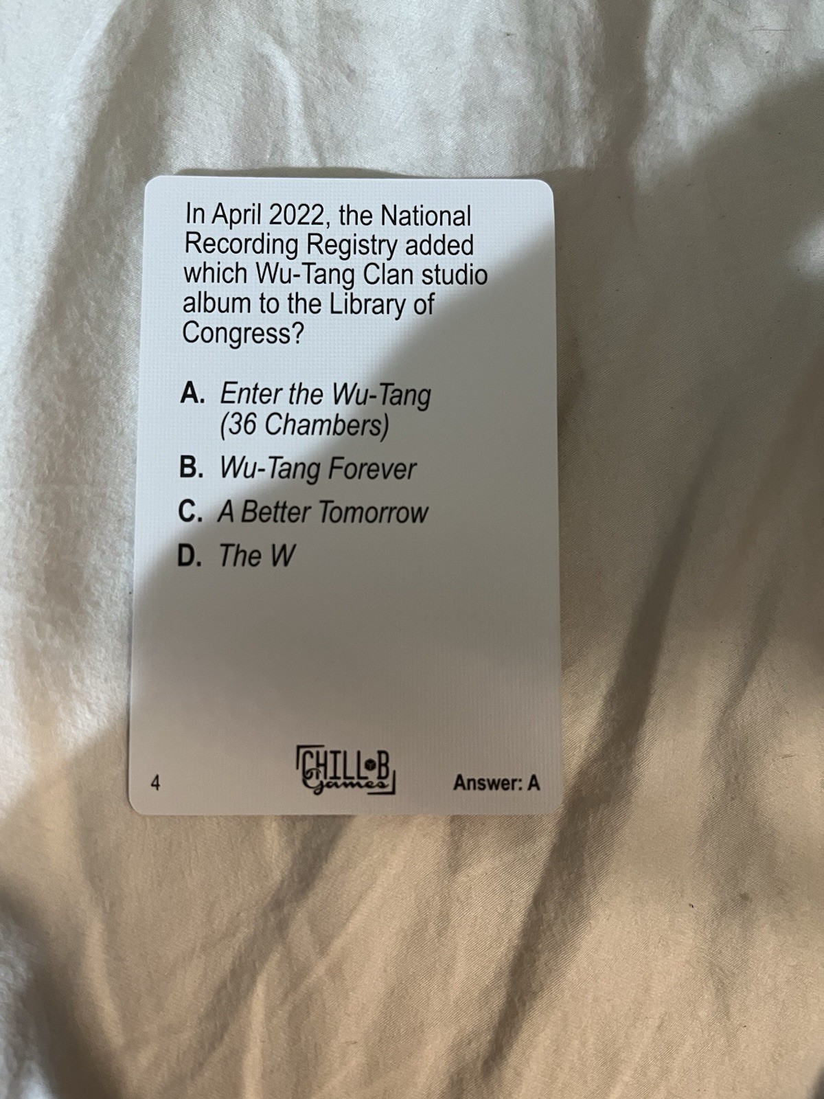 Wu-Tang Shaolin Board Game 1st Edition Wu-Tang Inspired