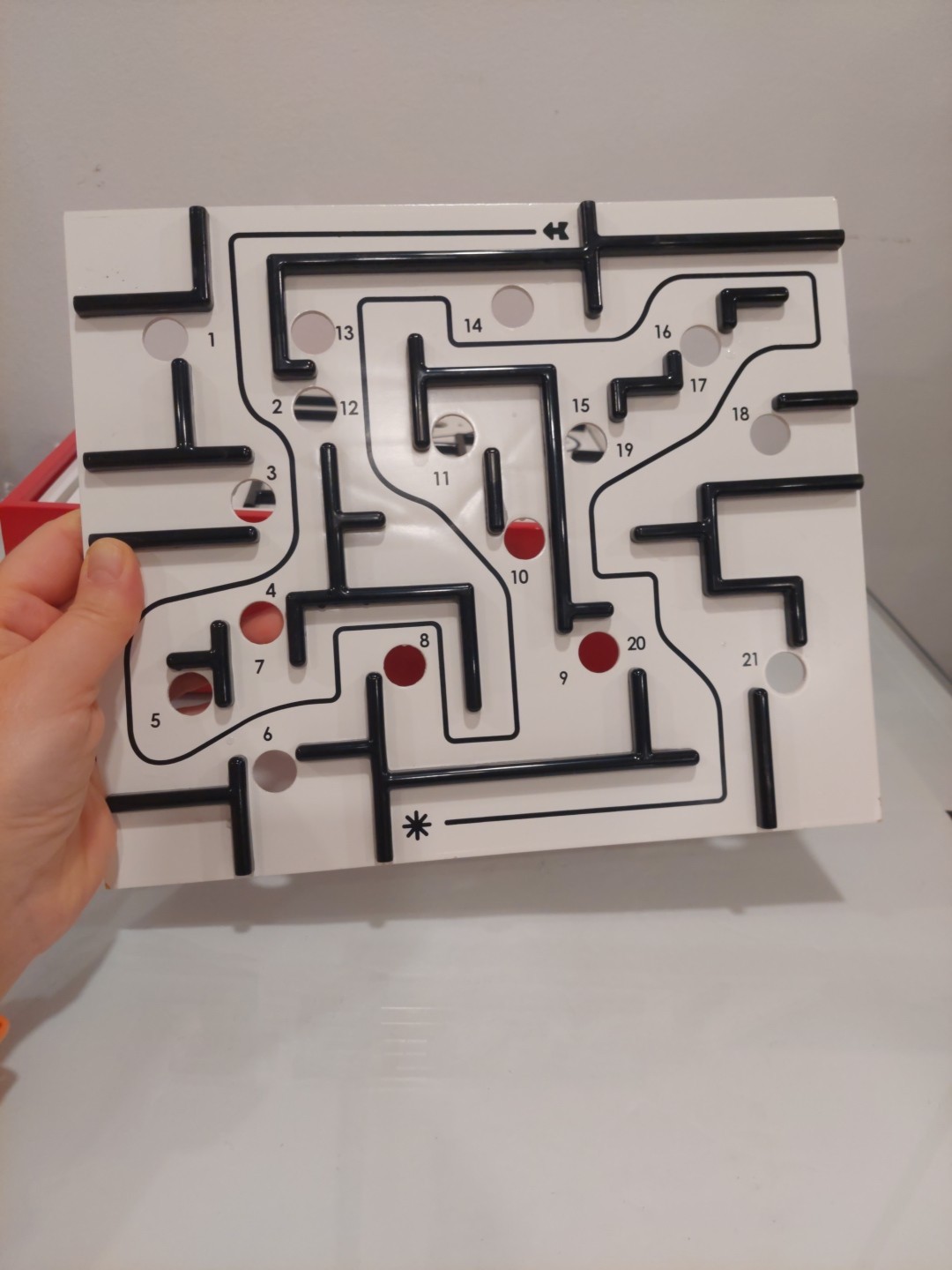 Brio Labyrinth Game Tilt Maze 2 Extra Boards Red Wooden #34020 2006