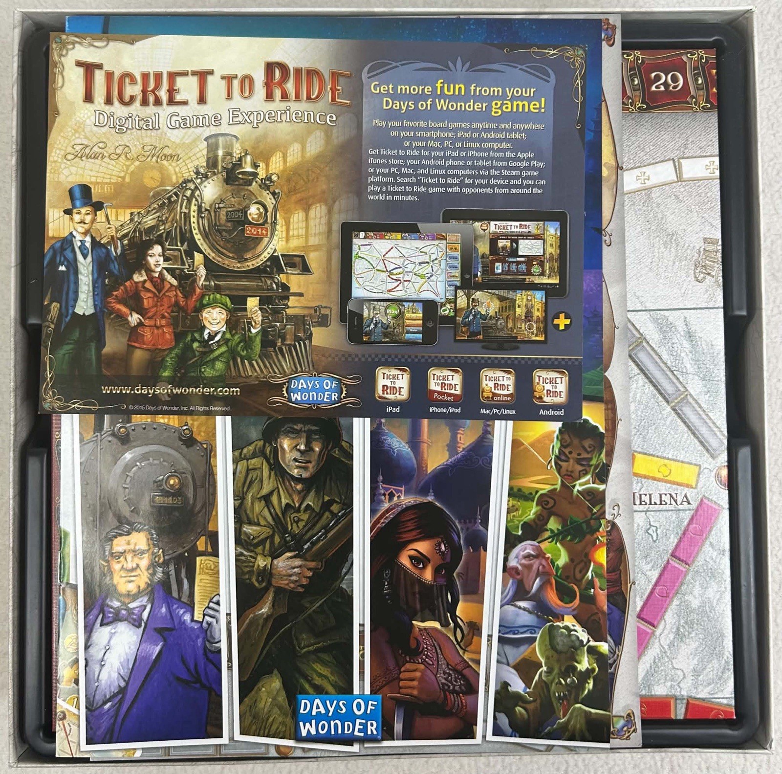 Ticket to Ride Original Edition North America Board Game Complete Open Dmg Box