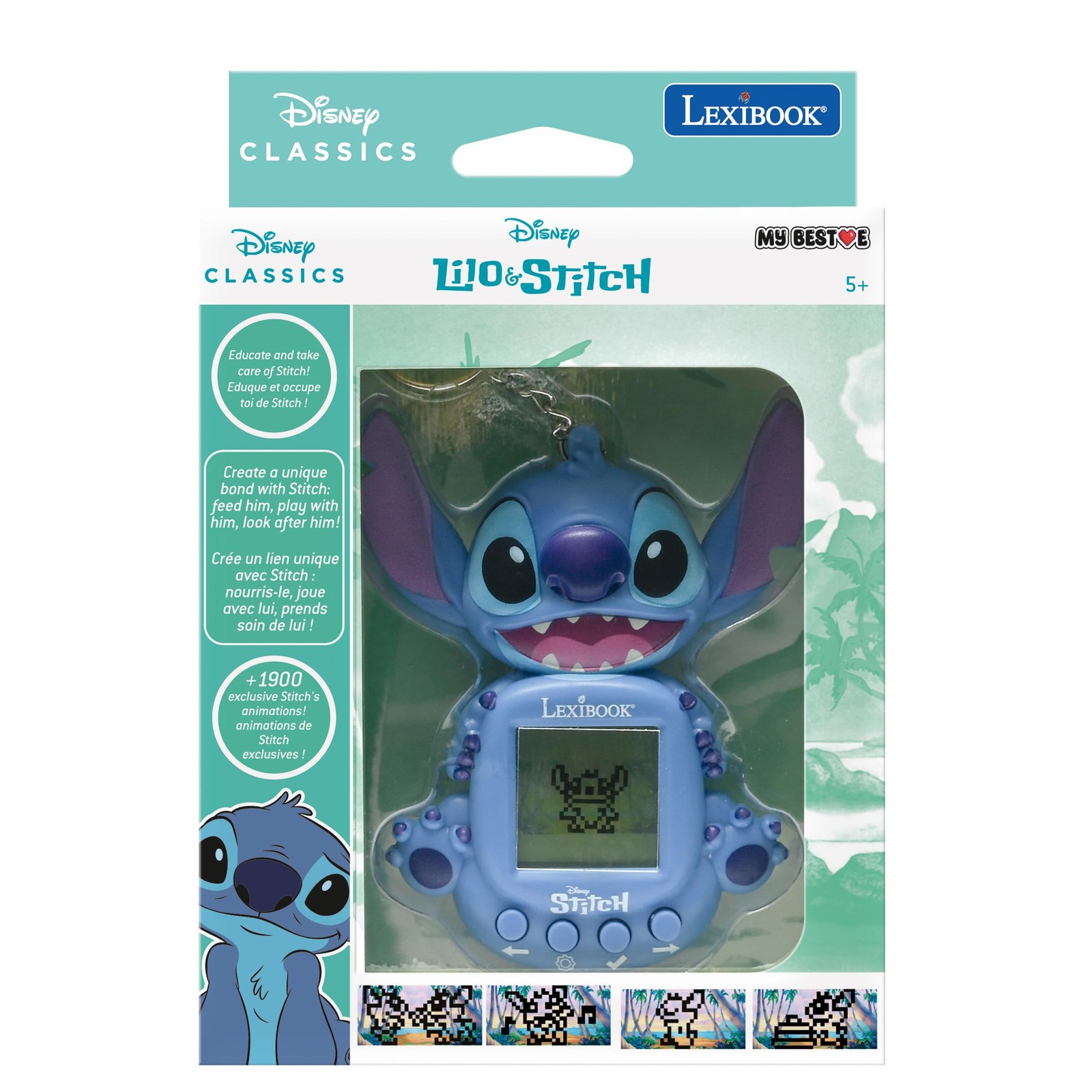 Portable Games Console Disney Stitch 8 Colored Screen Blue JLMB10D Lexibook