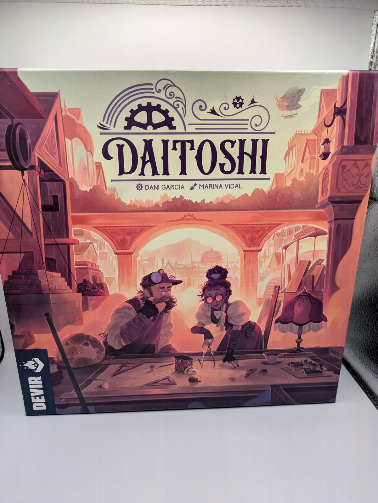 Devir Daitoshi Steam Board Game! Ages 14+ with 3D Printed Insert! NEW OPEN BOX