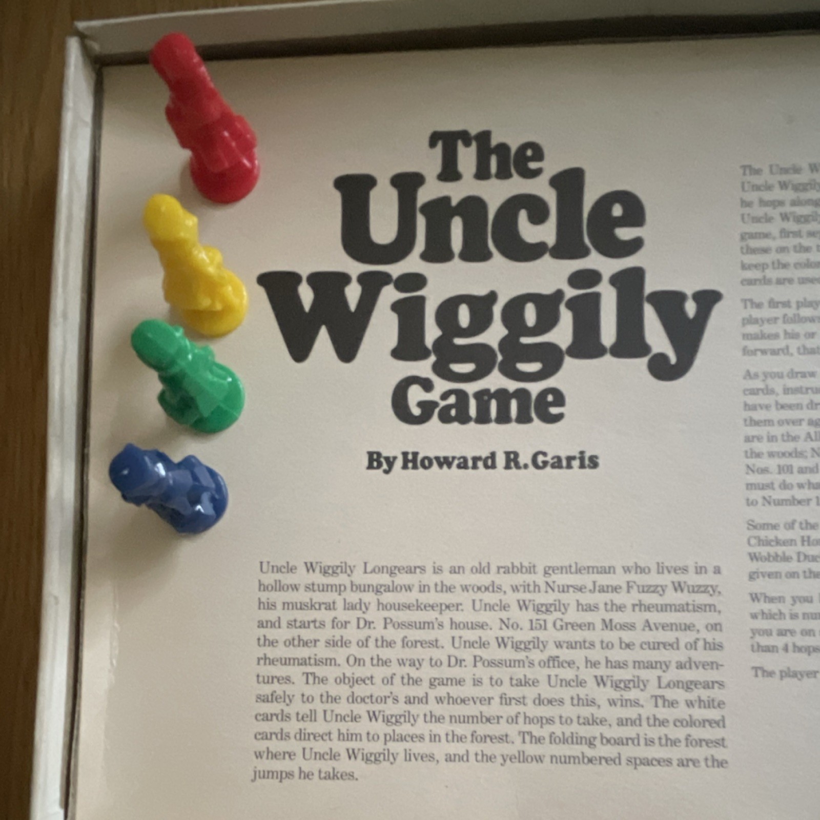 Parker Brothers The Uncle Wiggily Game Board Game 1967 2 Players 4-7 Complete