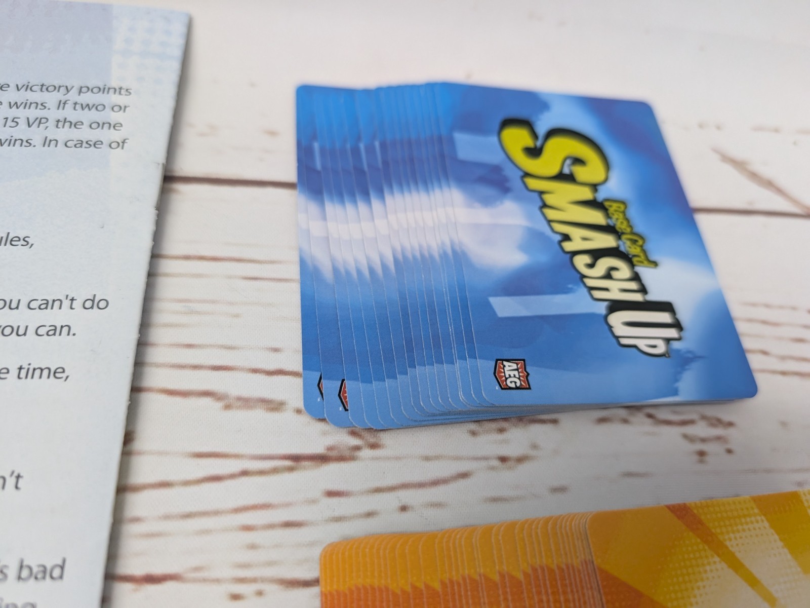 Smash Up Board Game Card Game Original Base Set & Big Geeky Box AEG *1 Bent Card
