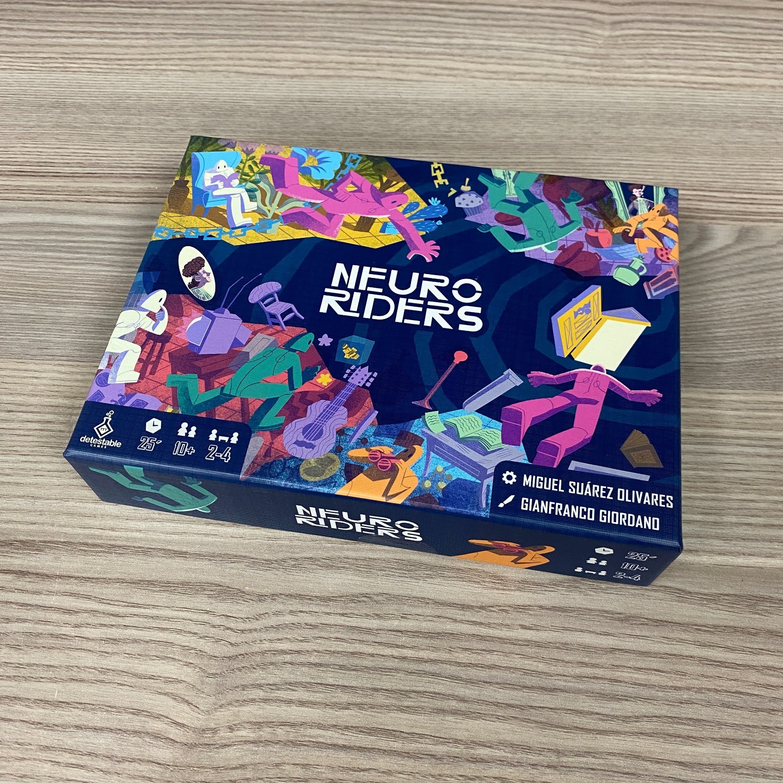 NEURO RIDERS COMPLETE BOARD GAME 2024 DRACO STUDIOS TILE-LAYING STRATEGY CARD